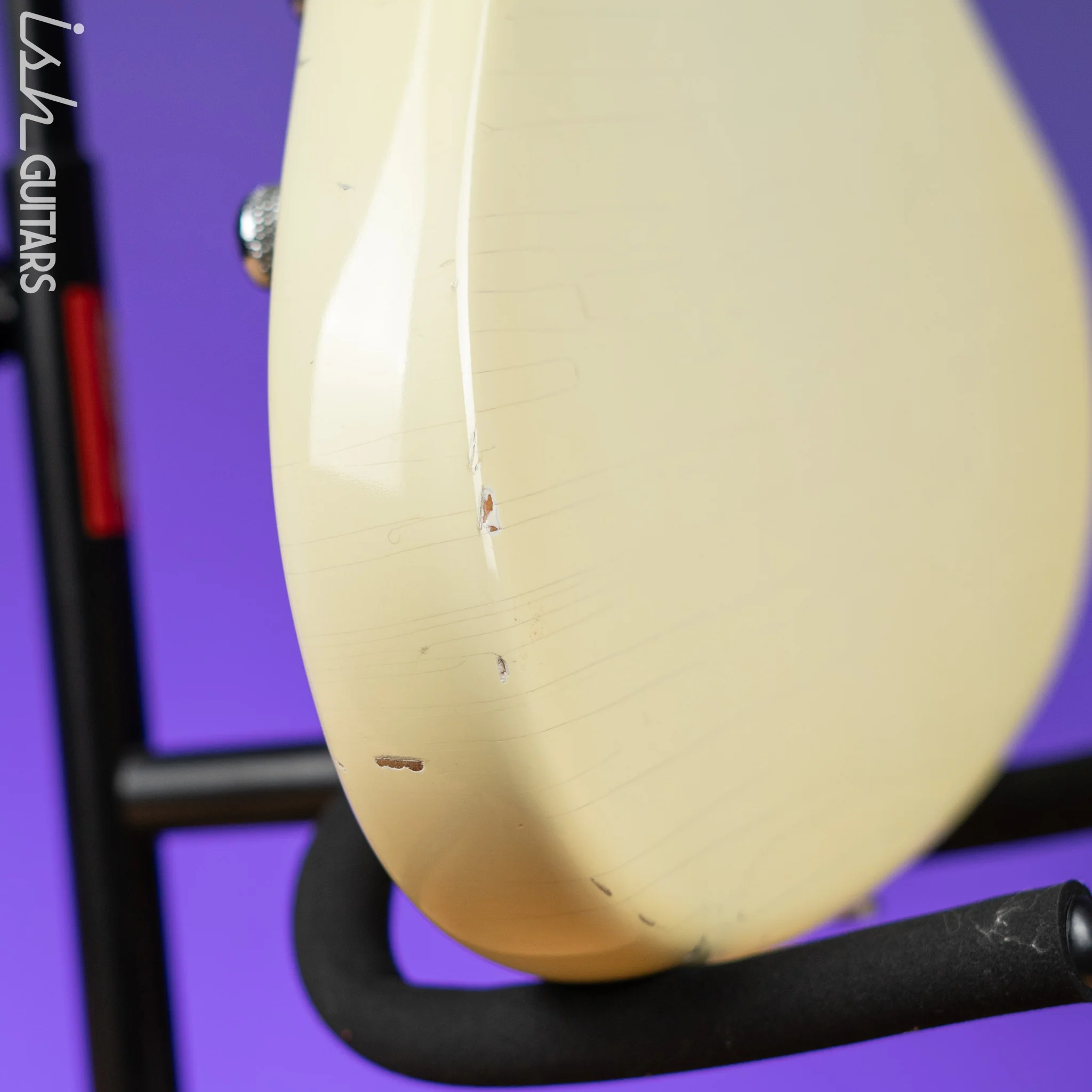 1961 Fender Jazz Bass Refin Stacked Knobs Olympic White - Image 21