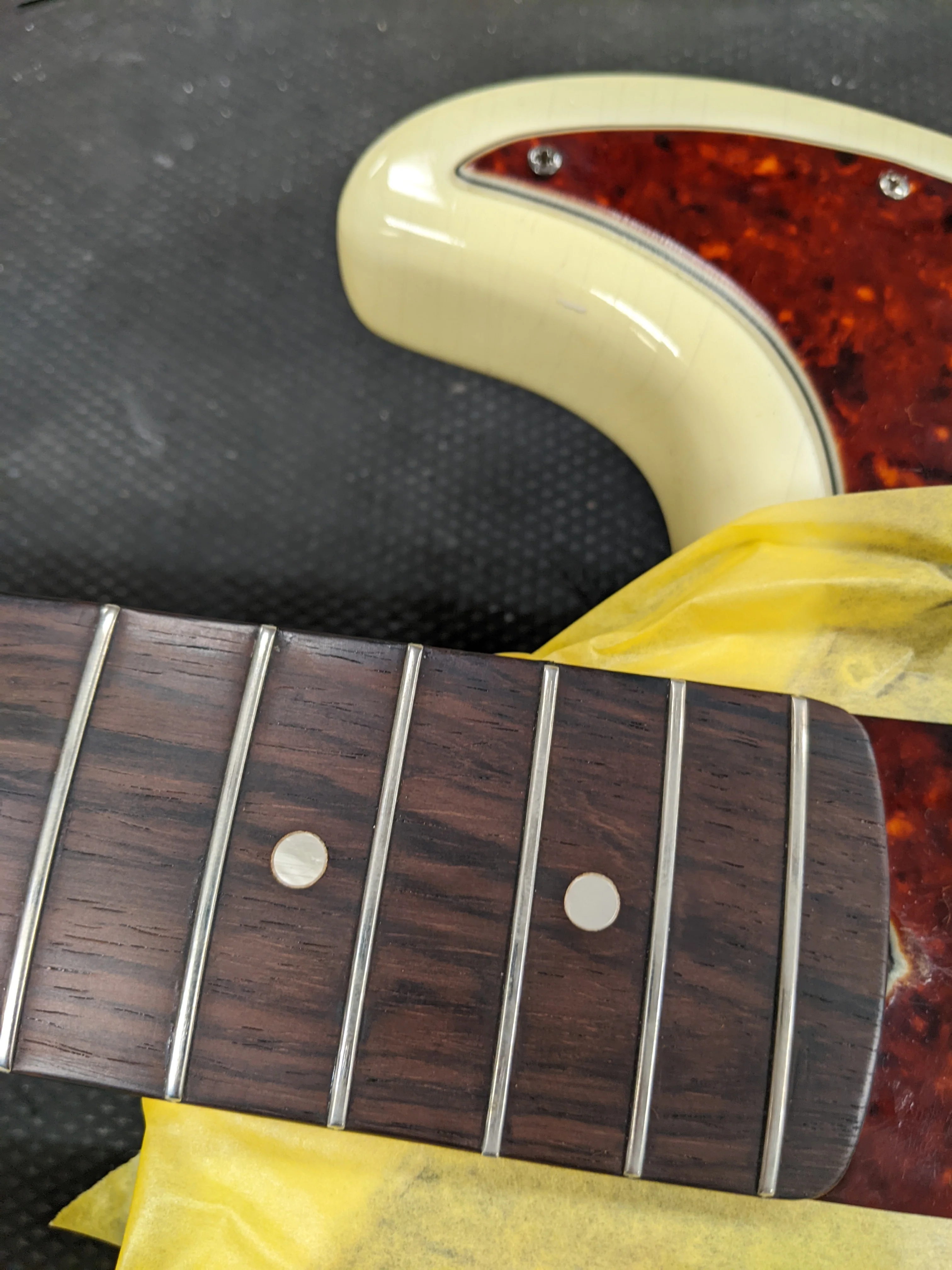 1961 Fender Jazz Bass Refin Stacked Knobs Olympic White - Image 33