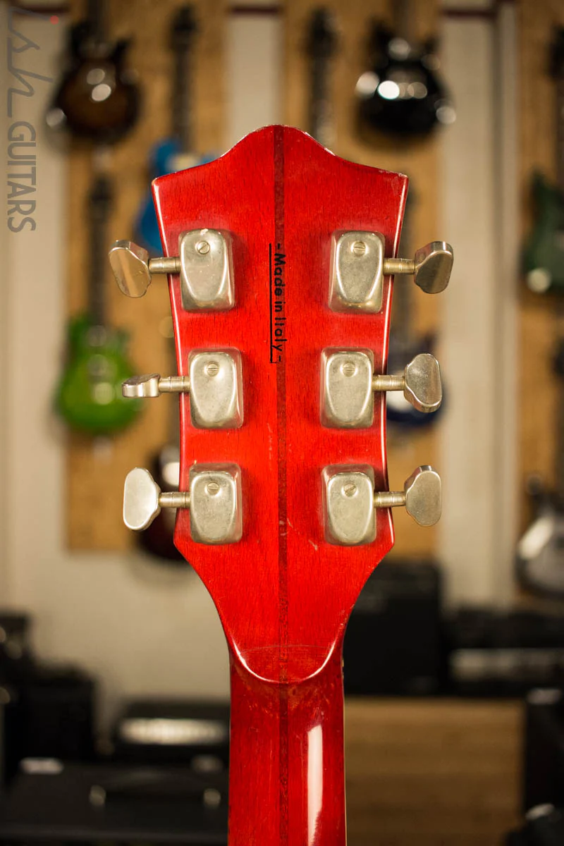 1963 Goya Rangemaster Semi Hollow Electric Guitar Cherry Finish - Image 9