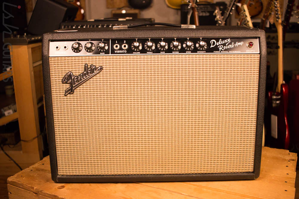 1965 Fender Deluxe Reverb Blackface Vintage Guitar Amp MINT! AB763
