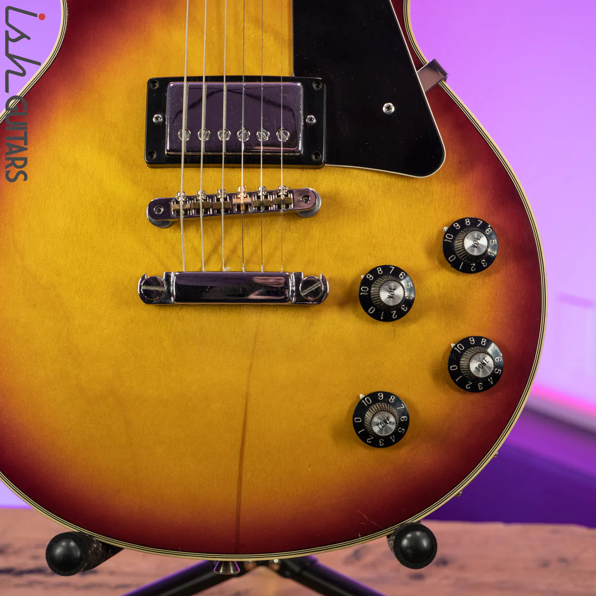1970s Lark Japanese Les Paul Copy Cherry Sunburst - Image 4