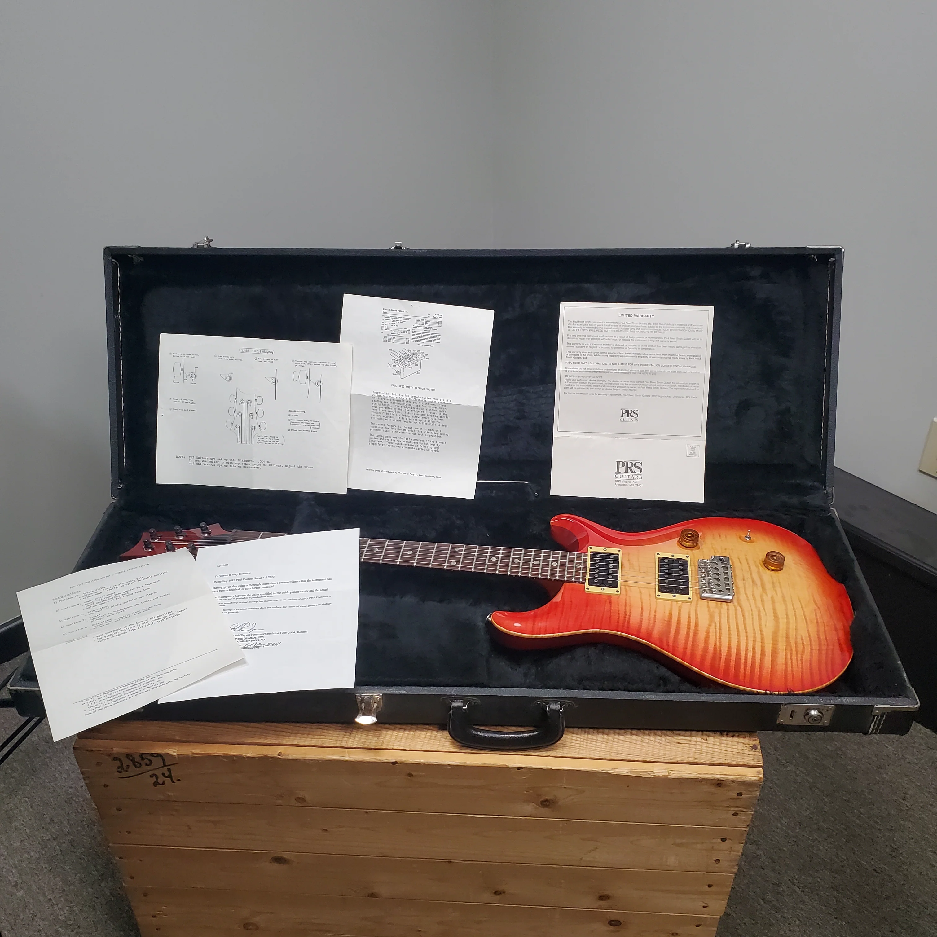 1985 PRS Custom 24 Cherry Burst 1 Piece #222 Ever Made - Image 21