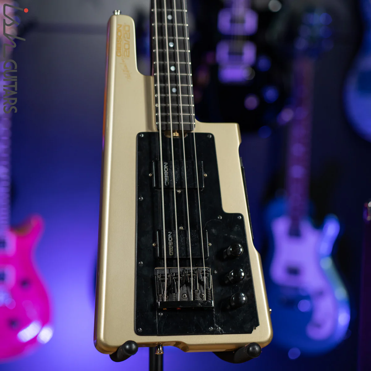 1987 Gibson 20/20 Ned Steinberger Bass Guitar RARE Silver Luna