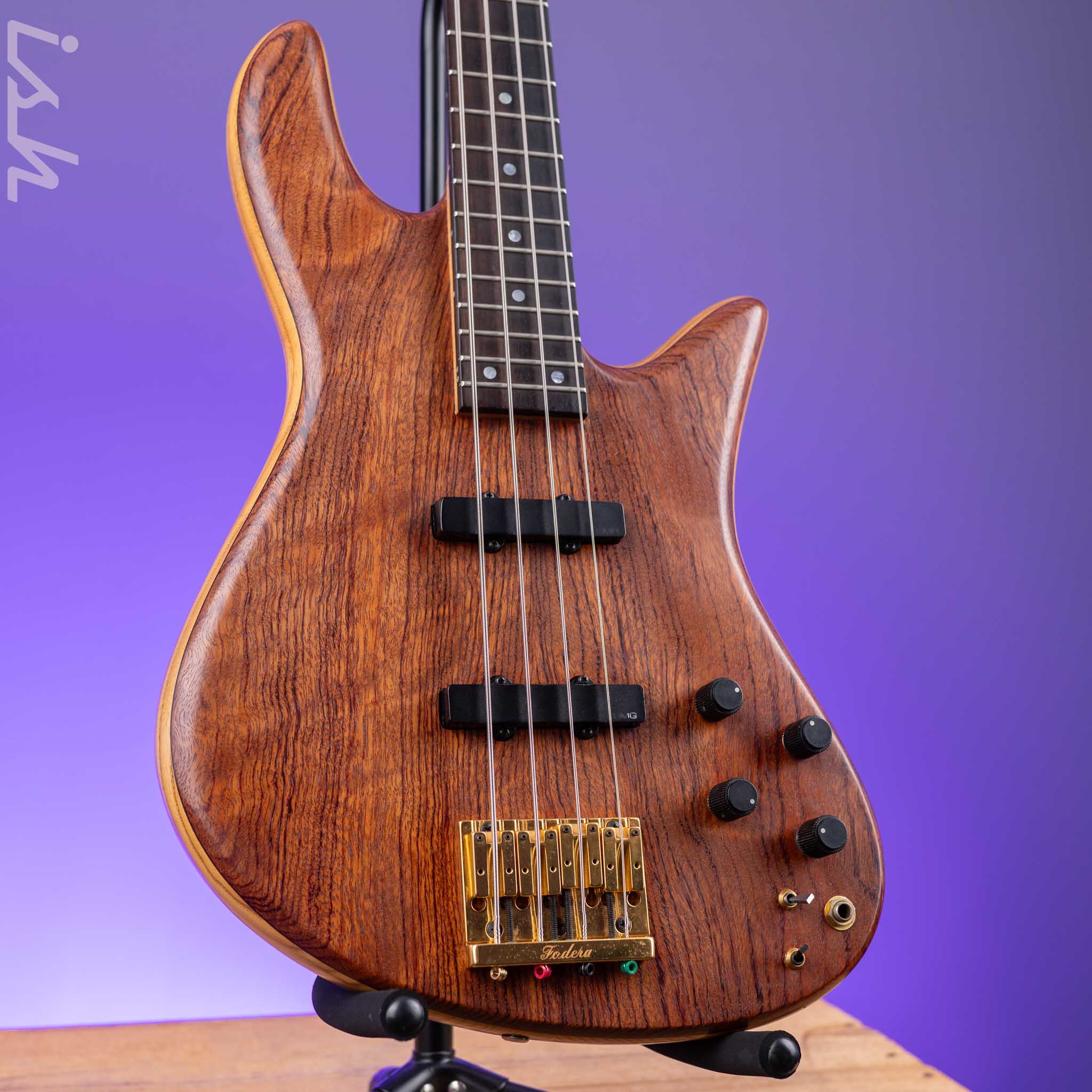 1988 Fodera Emperor 4-String Bass Bubinga Vintage Natural