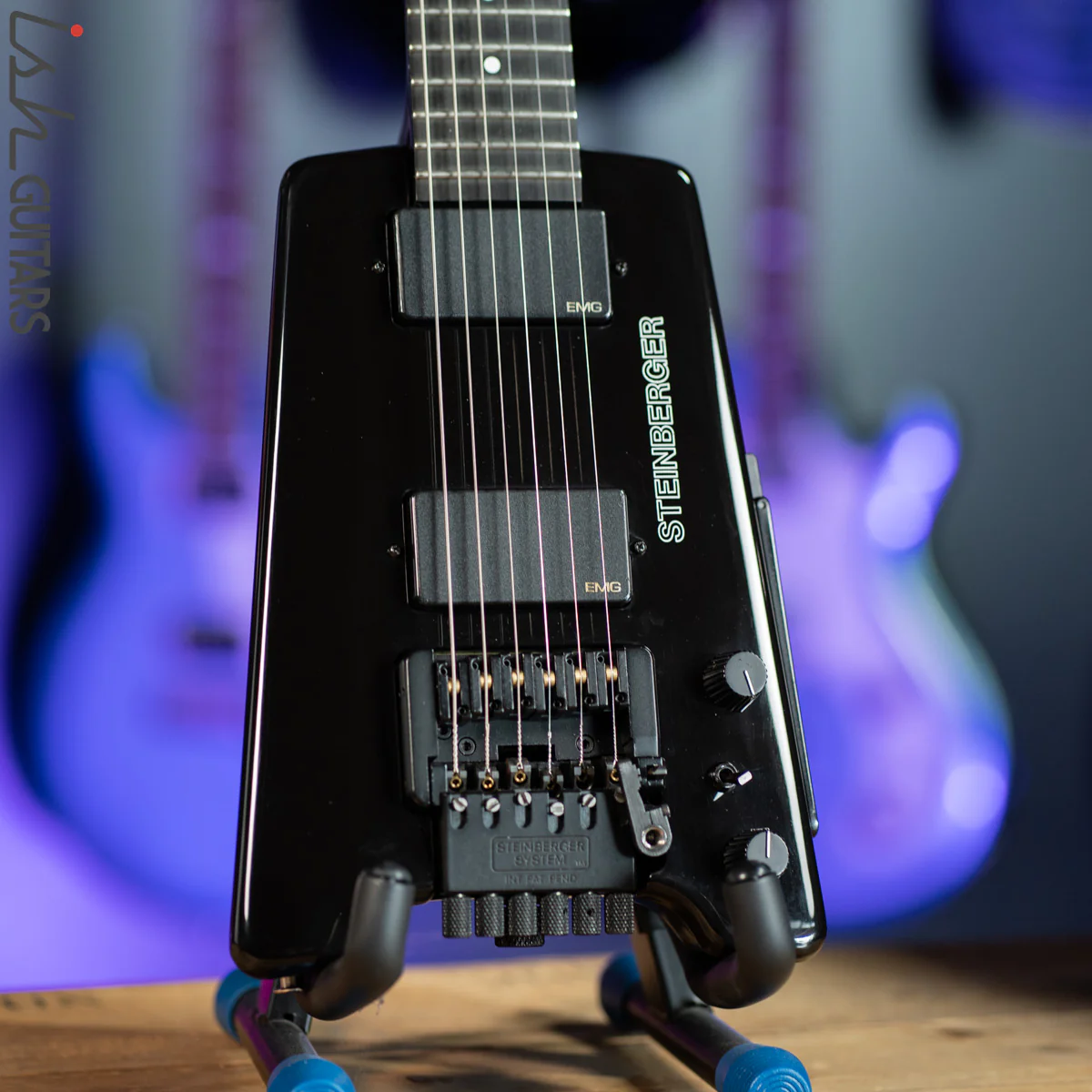 1989 Steinberger GL2T Trans Trem Guitar Black