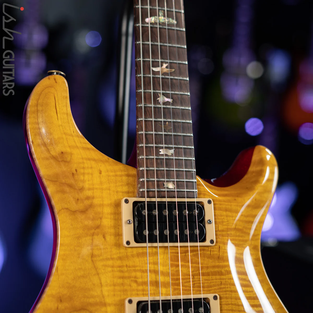 1990 PRS Custom 24 Amber Brazilian Rosewood Sweet Switch - Image 3