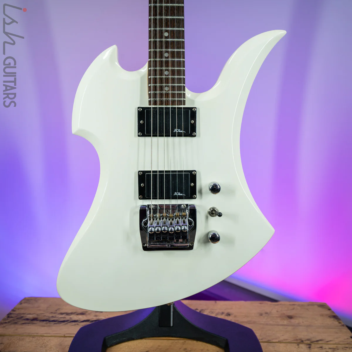 1990's B.C. Rich Mockingbird White Kahler Tremolo