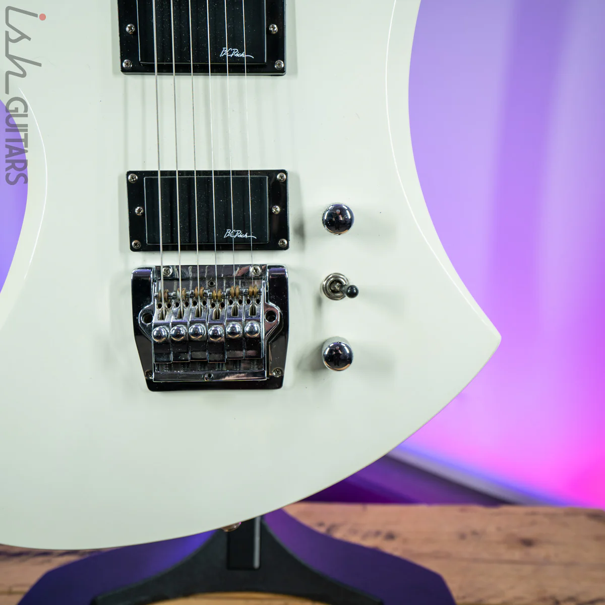 1990's B.C. Rich Mockingbird White Kahler Tremolo - Image 4