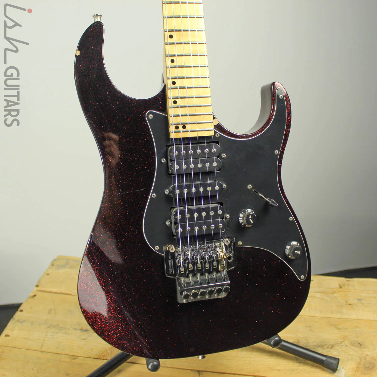 1990s Washburn MG-44 Black Cherry Sparkle