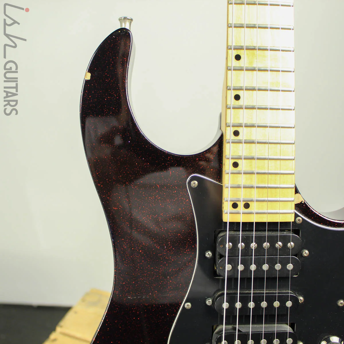 1990s Washburn MG-44 Black Cherry Sparkle - Image 4