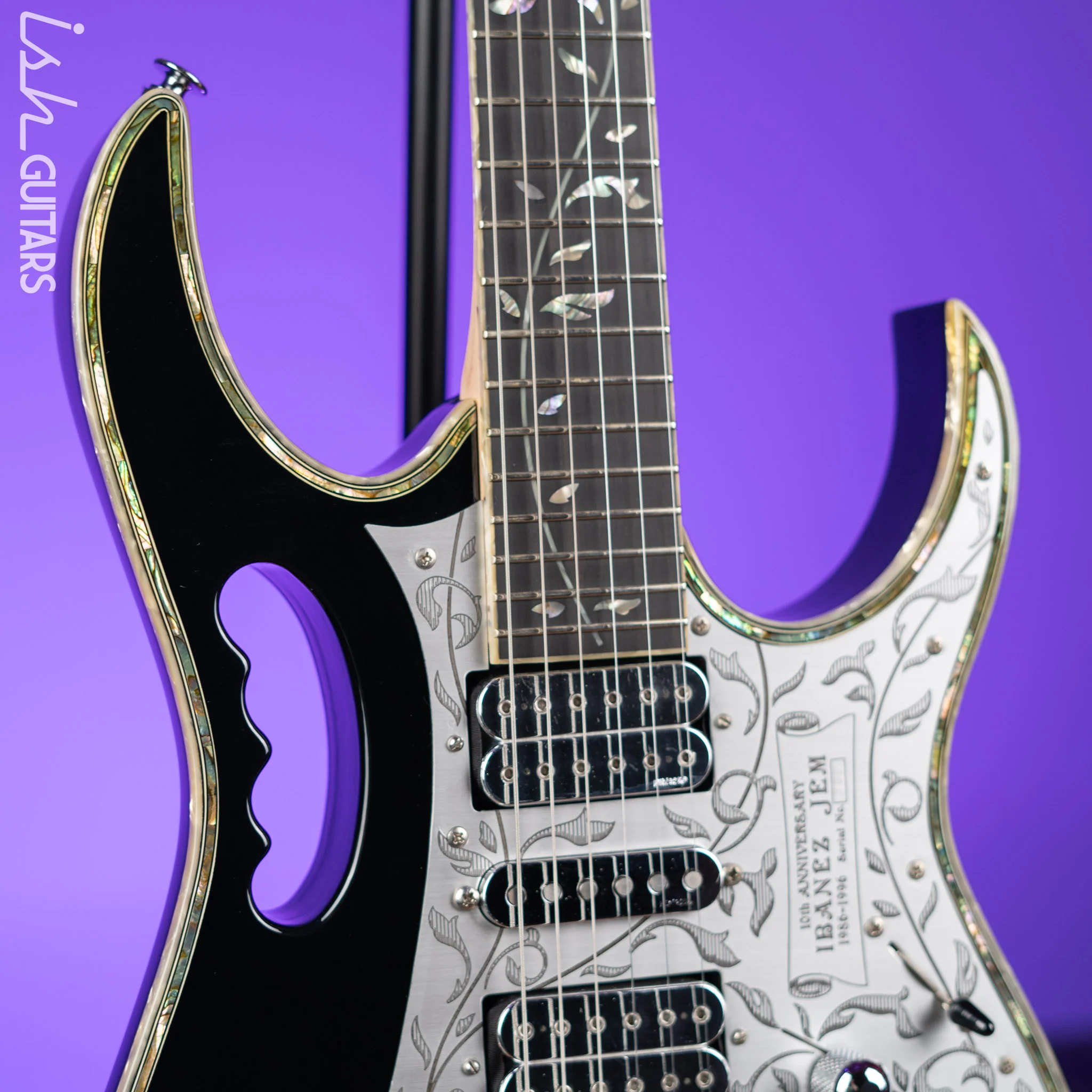 1996 Ibanez JEM10th Steve Vai Signature 10th Anniversary Black - Image 3