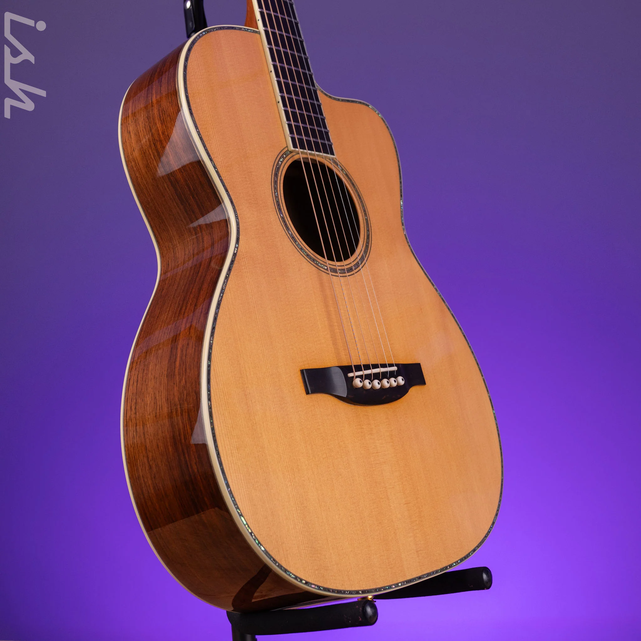 1997 Bourgeois OM SC Slotted Cutaway Brazilian 12 Fret Acoustic-Electric Guitar - Image 3