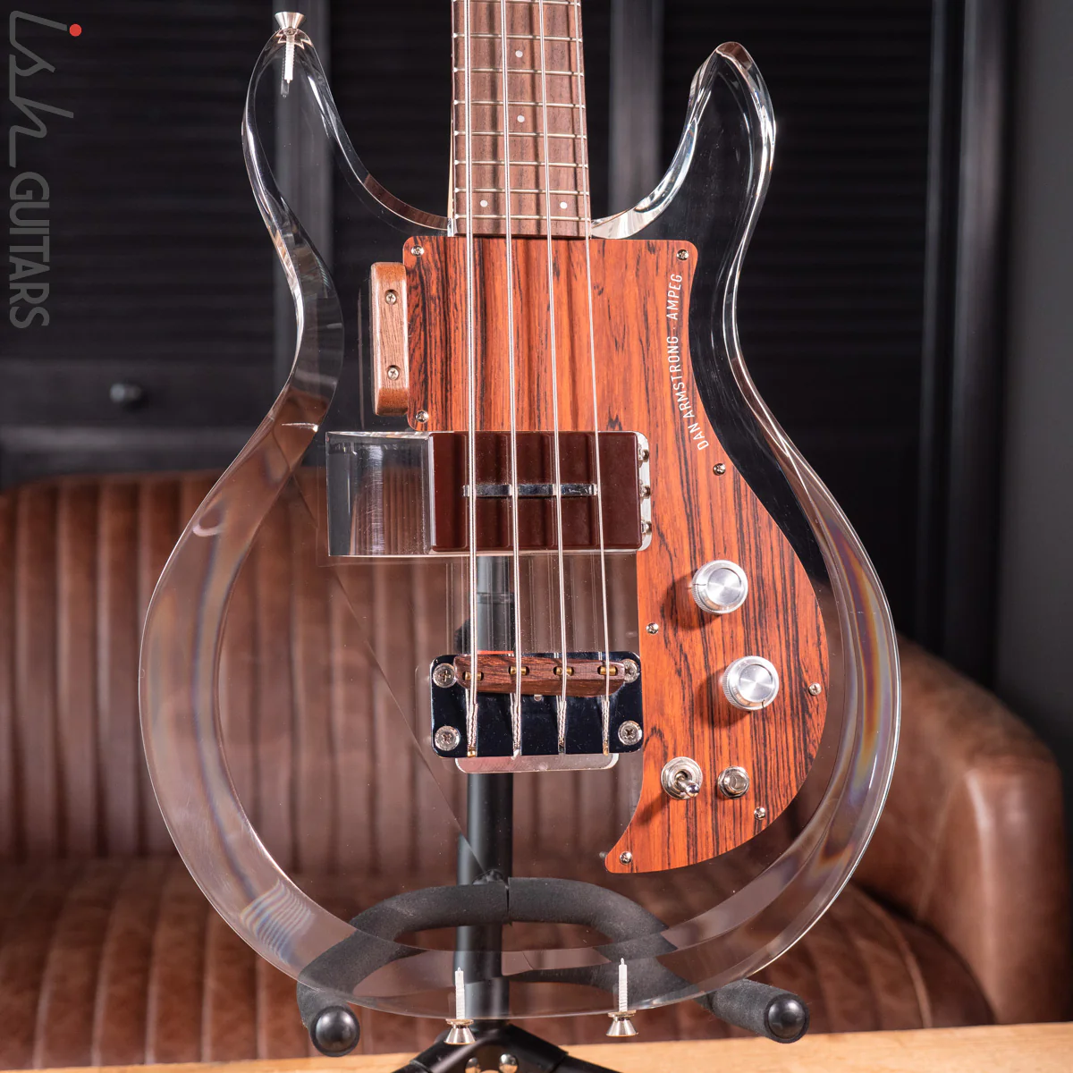 1998 Dan Armstrong Ampeg Lucite Bass Clear Reissue MIJ