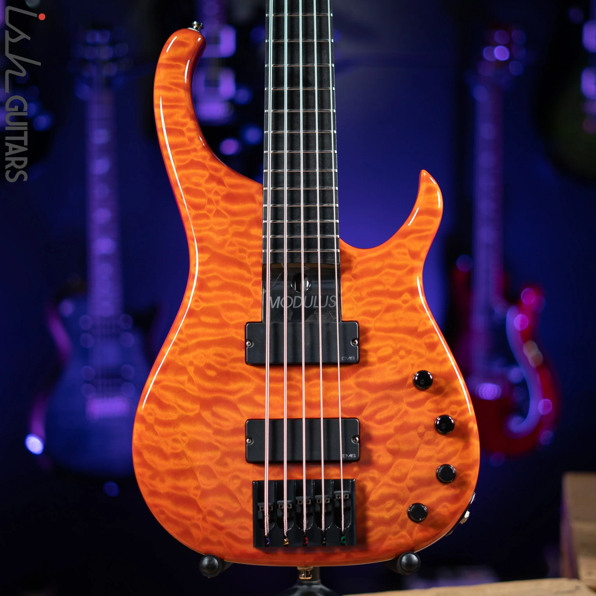 1998 Modulus Q5 Quantum 5-String Bass Orange Quilt