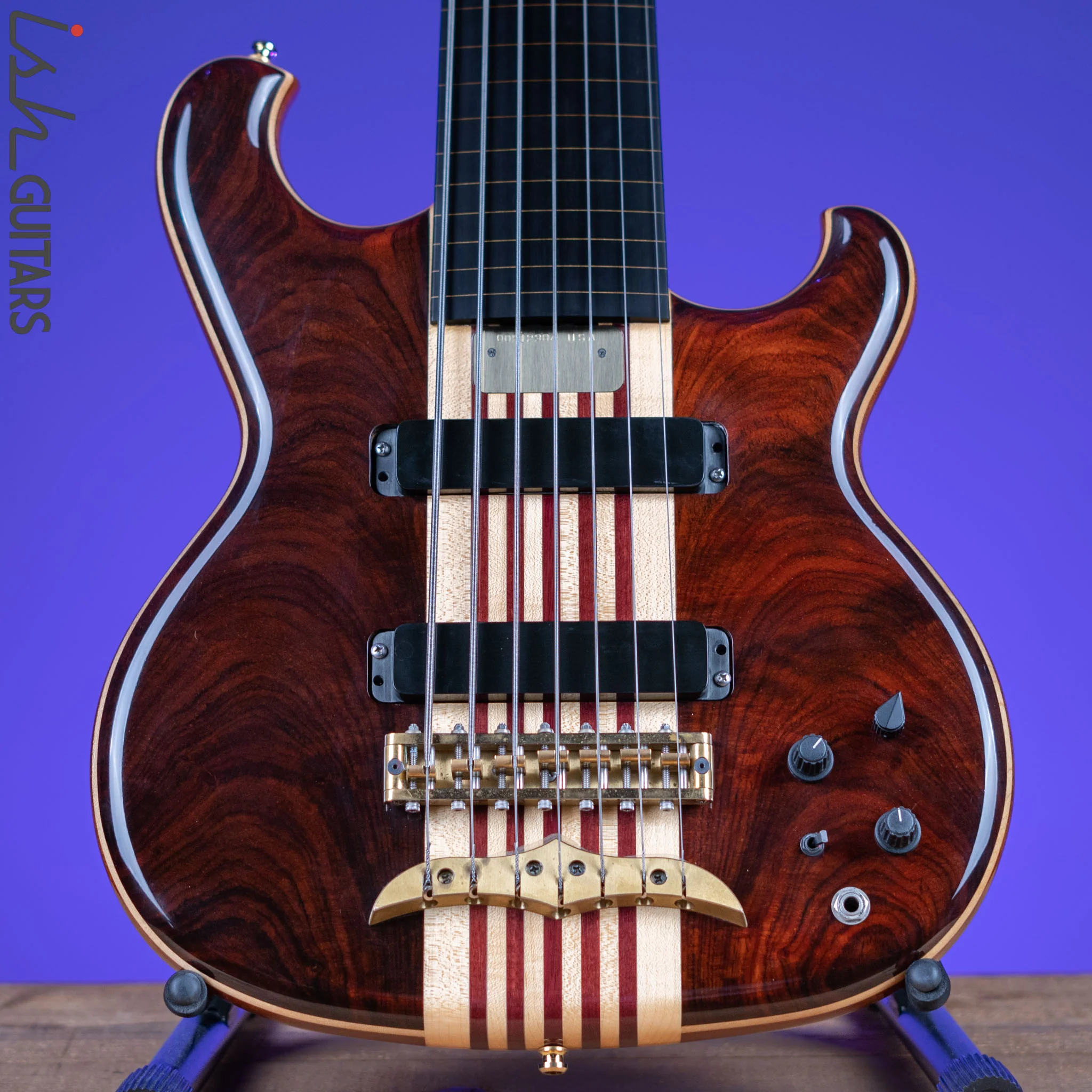 2000 Alembic Spoiler 7-String Bass Lined Fretless Natural