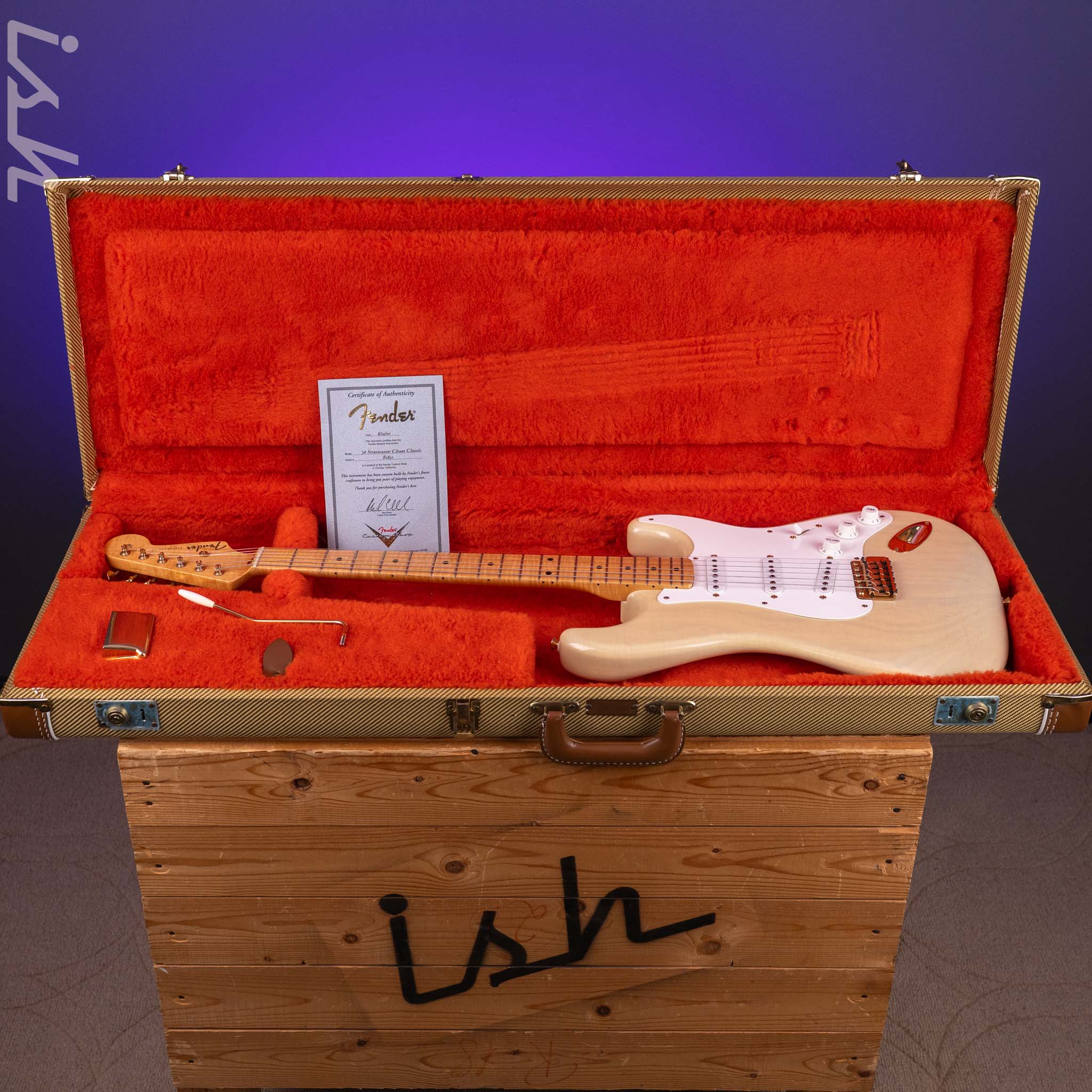 2000 Fender Custom Shop Closet Classic '56 Stratocaster White Blonde - Image 16