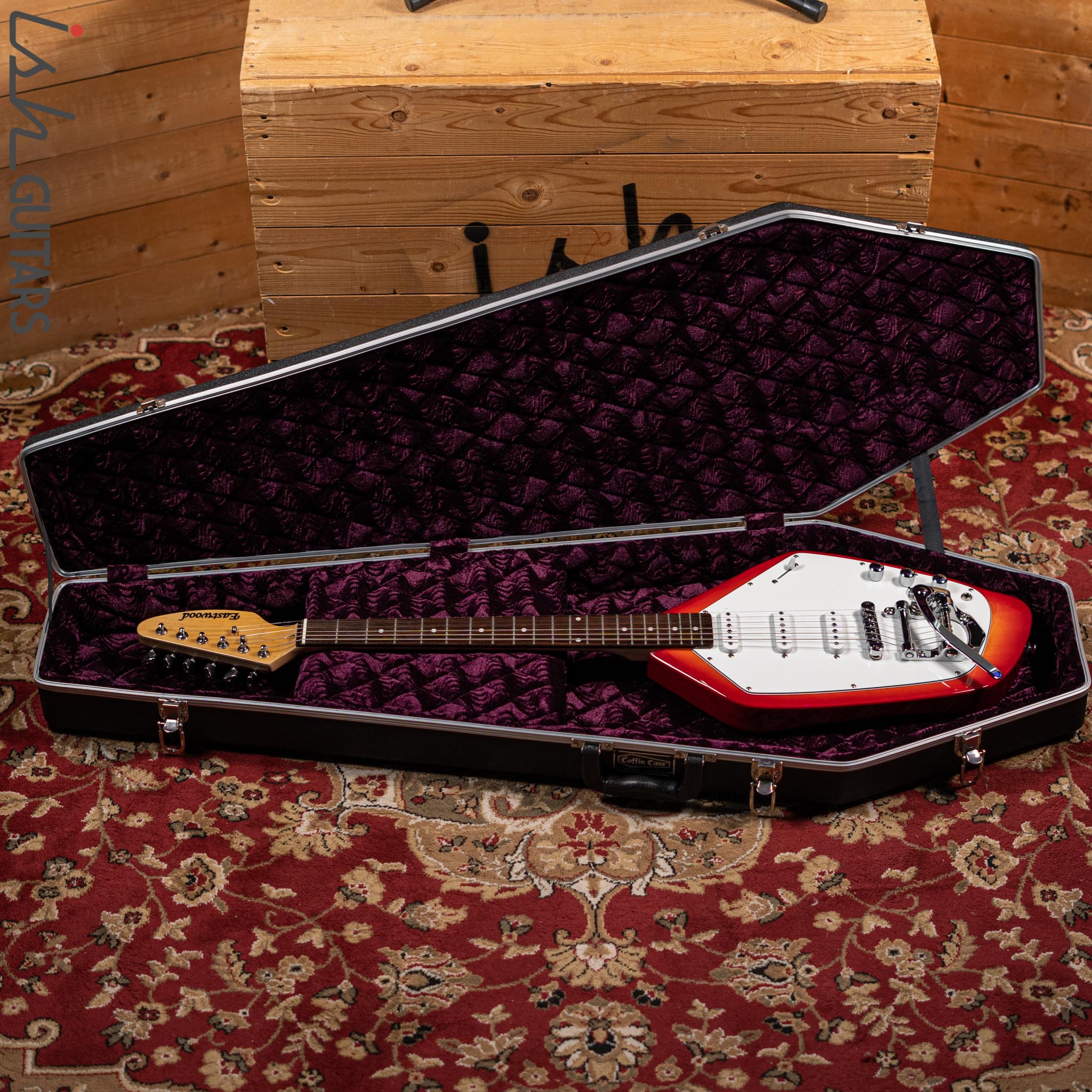 2000s Eastwood VG6 Red Burst - Image 16