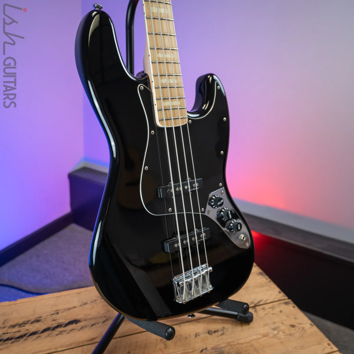 2000's Squier Vintage Modified Jazz Bass '77 Black - Image 5