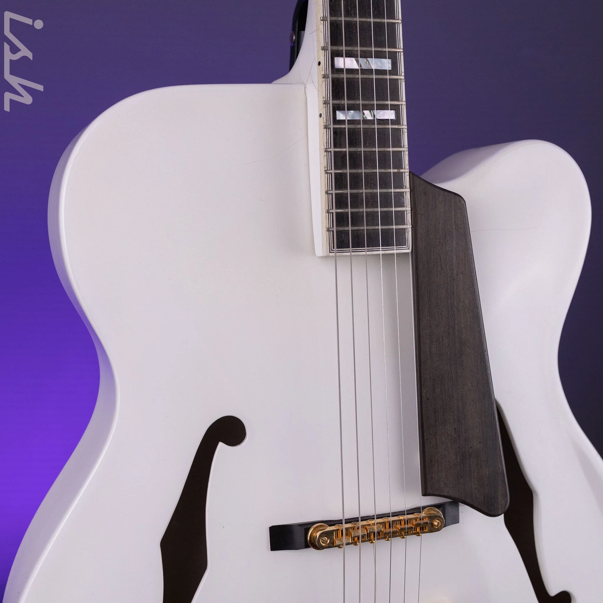 2002 Insalaco Archtop White - Image 4
