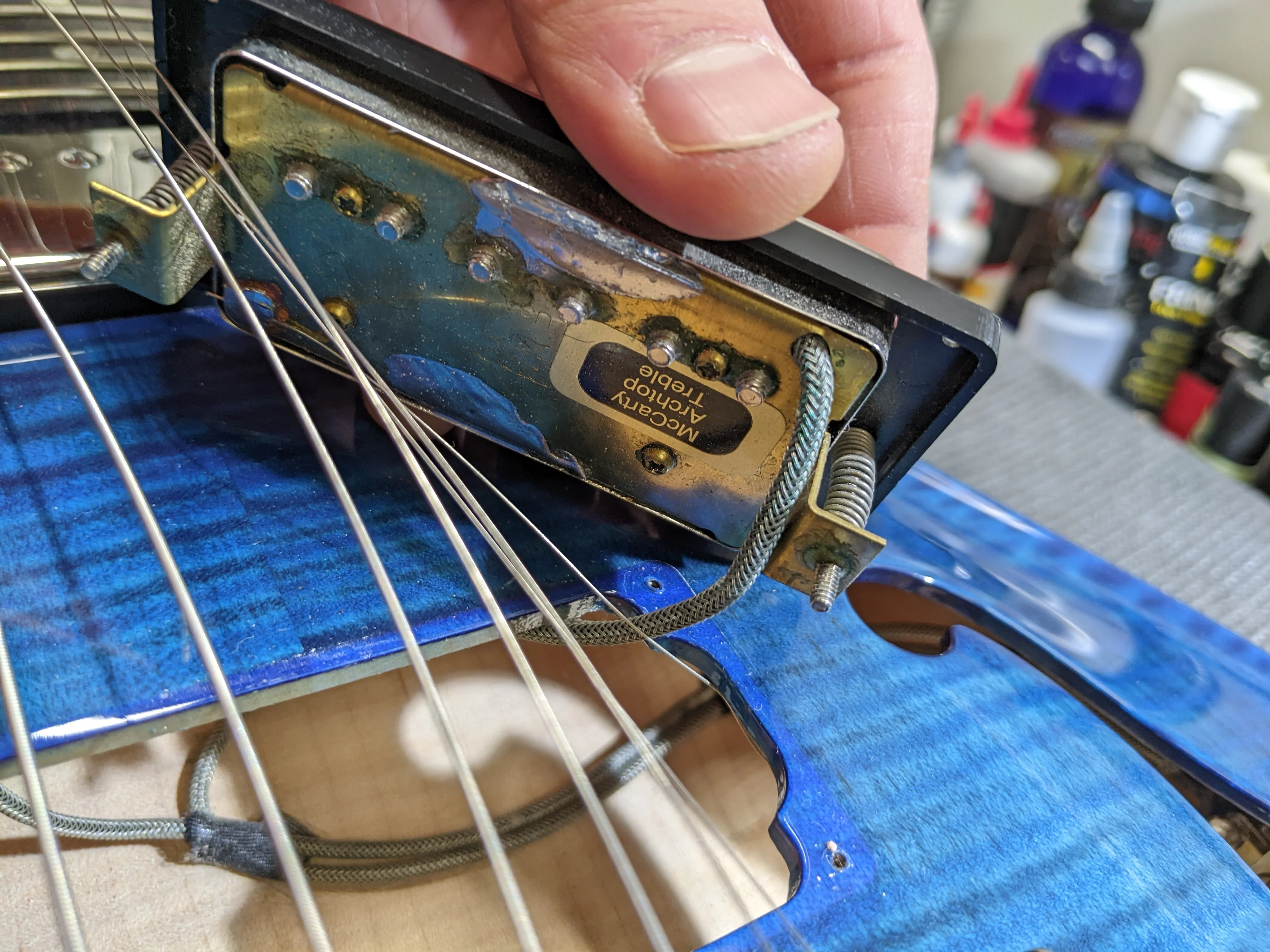 2003 PRS McCarty Hollowbody II Whale Blue 10 Top - Image 21