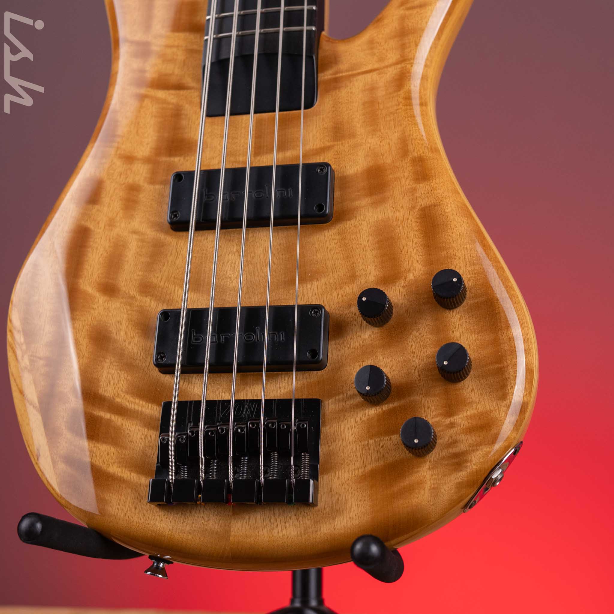 2005 Zon Sonus Custom 5-string Bass Myrtlewood - Image 4