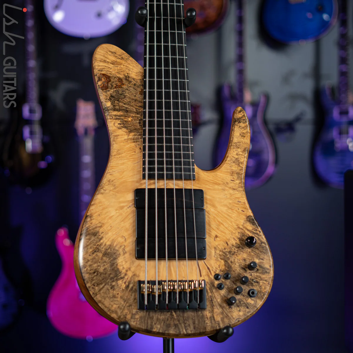 2006 Fodera Beez Elite 6 Singlecut 6-String Bass Natural Buckeye Burl