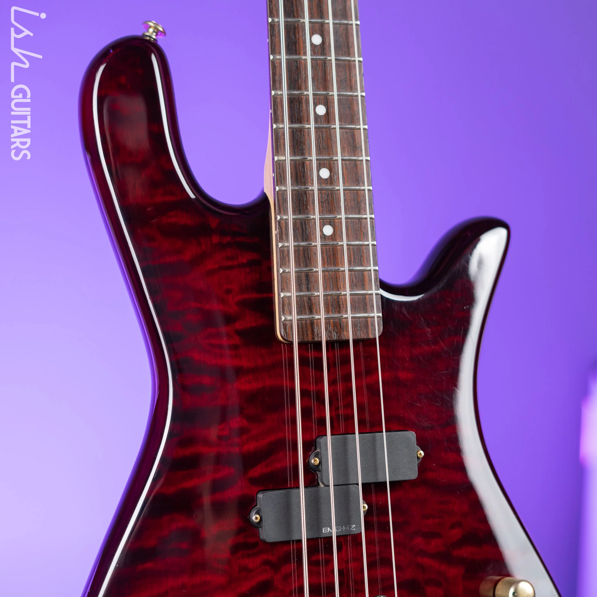 2010s Spector Legend Classic 4-String Bass Black Cherry High Gloss - Image 3