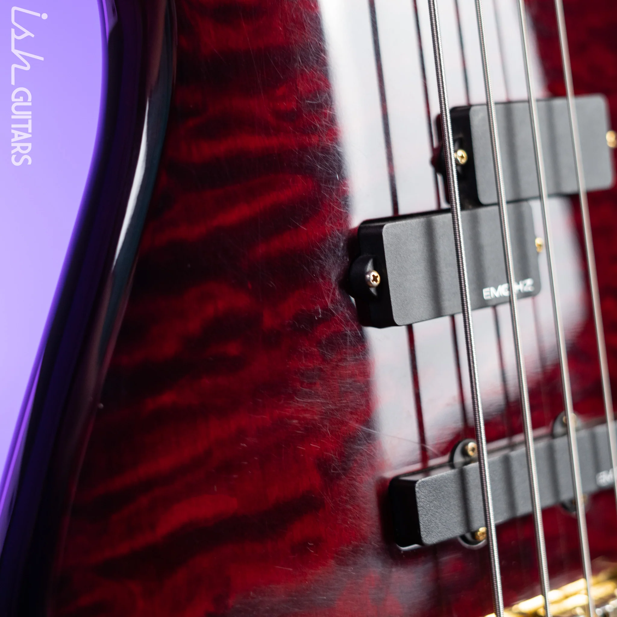 2010s Spector Legend Classic 4-String Bass Black Cherry High Gloss - Image 7