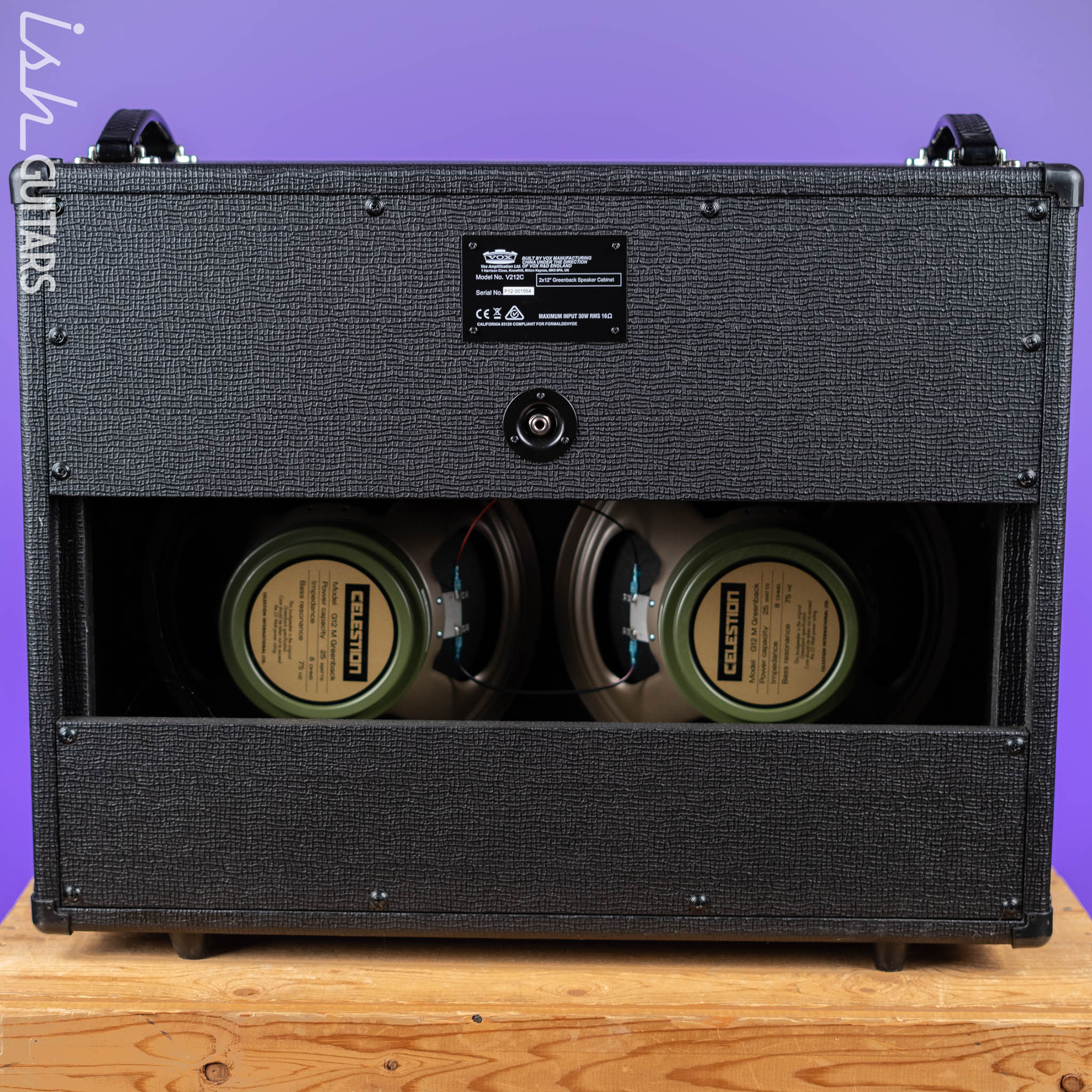 2010's Vox 212c 2x12 Greenback Speaker Cabinet Open-Back 8-Ohms - Image 4