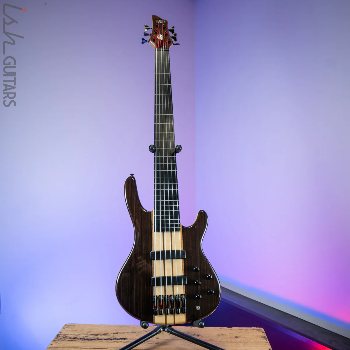2010s Wolf S10-6 Lined Fretless Bass Rosewood Top - Image 2