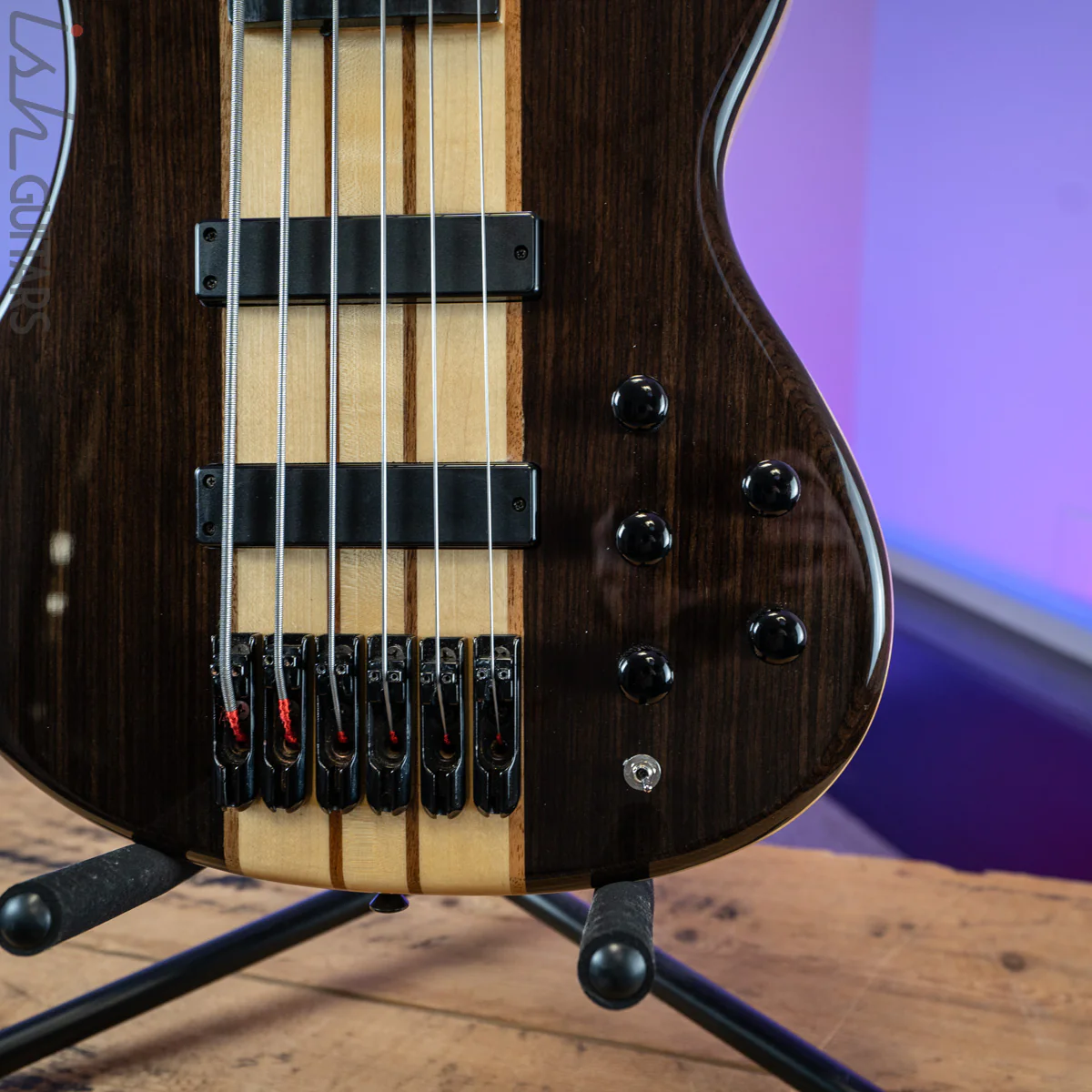 2010s Wolf S10-6 Lined Fretless Bass Rosewood Top - Image 4