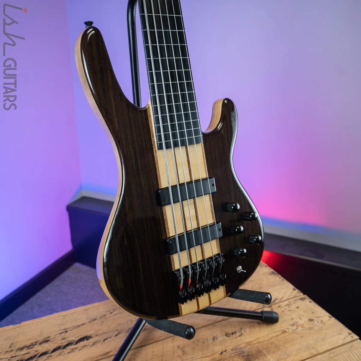 2010s Wolf S10-6 Lined Fretless Bass Rosewood Top - Image 5