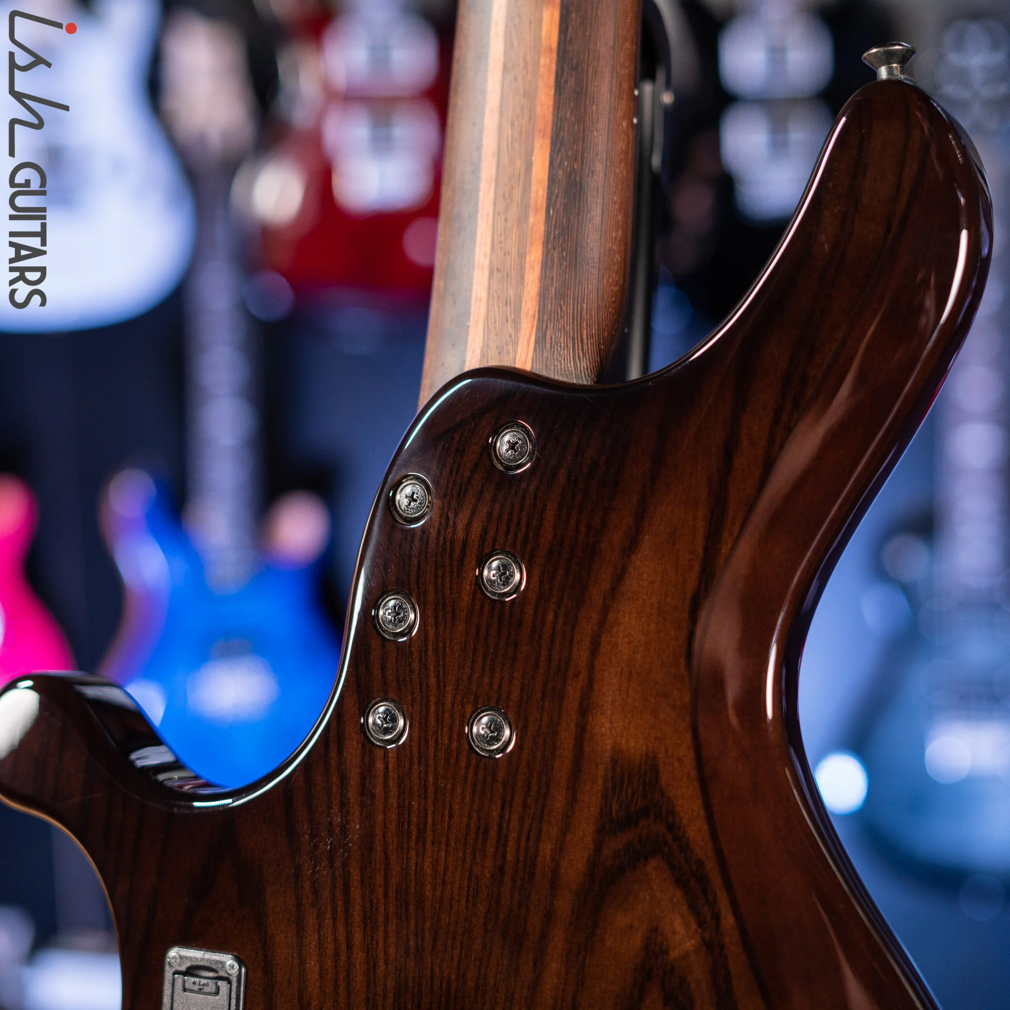 2011 Ibanez Prestige G105 Grooveline 5-String Bass Transparent Espresso - Image 9