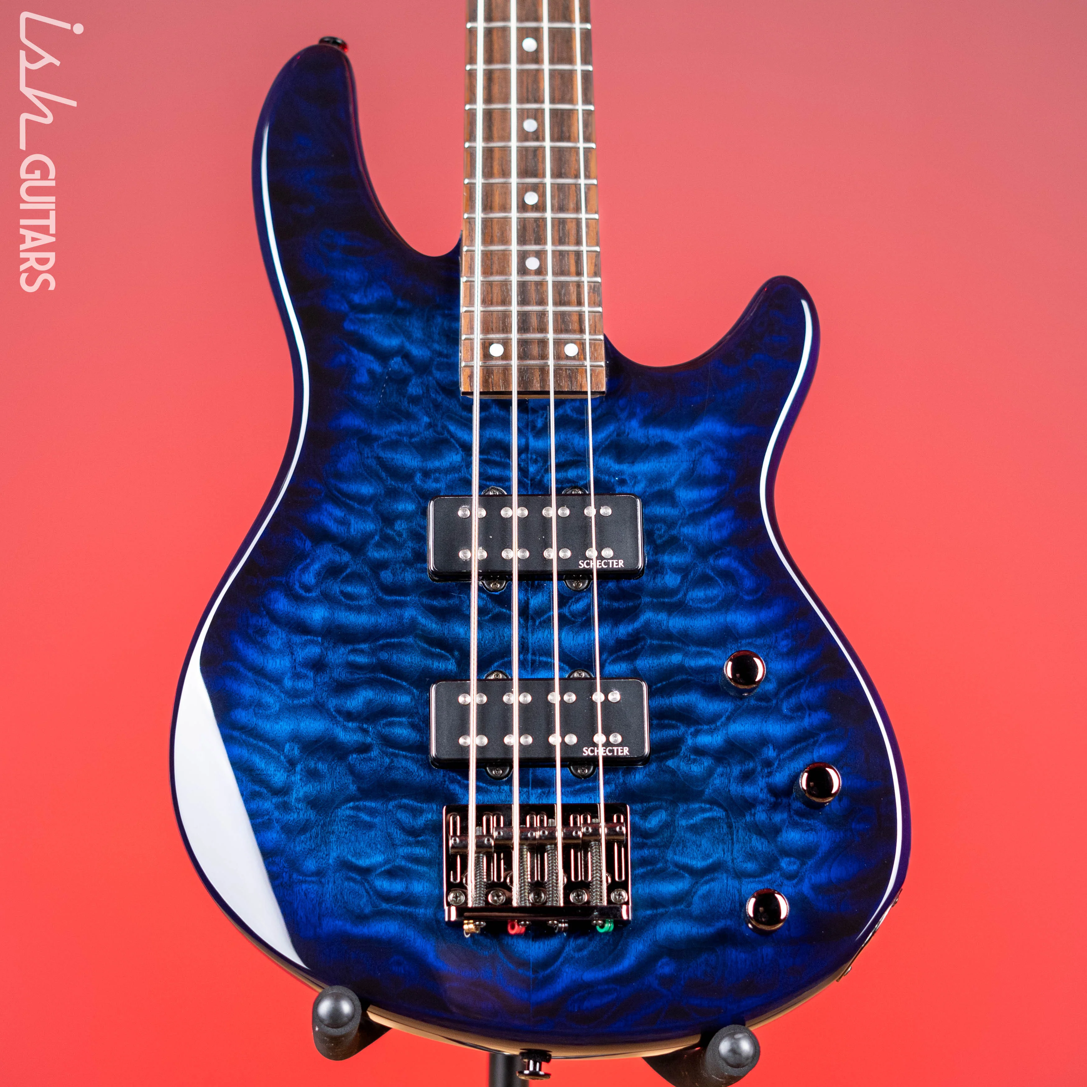 2011 Schecter Diamond Series Raiden Special 4-String Bass Blue Burst