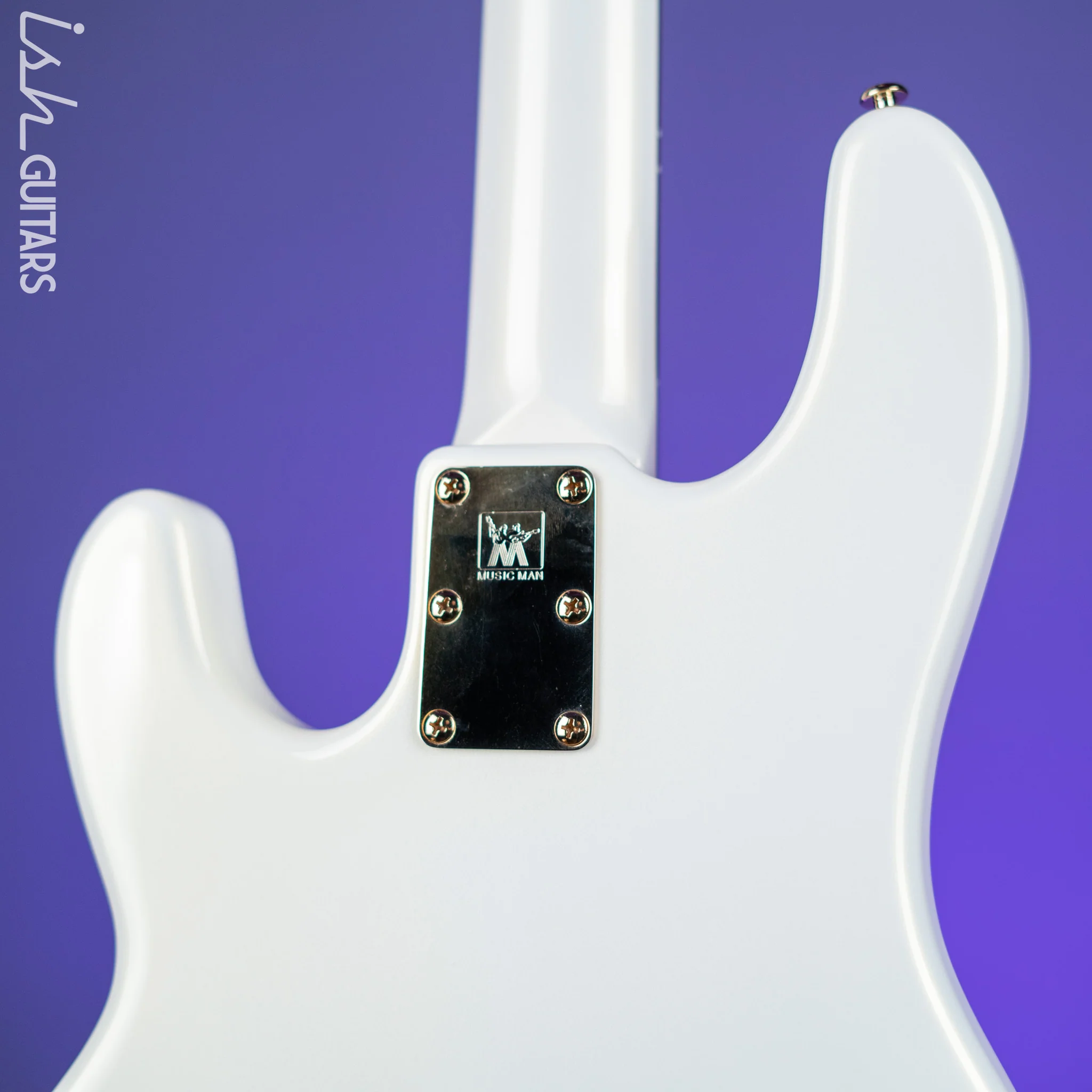 2012 Ernie Ball Music Man Stingray Classic Premier 4-String Bass Gilded White Gloss - Image 8