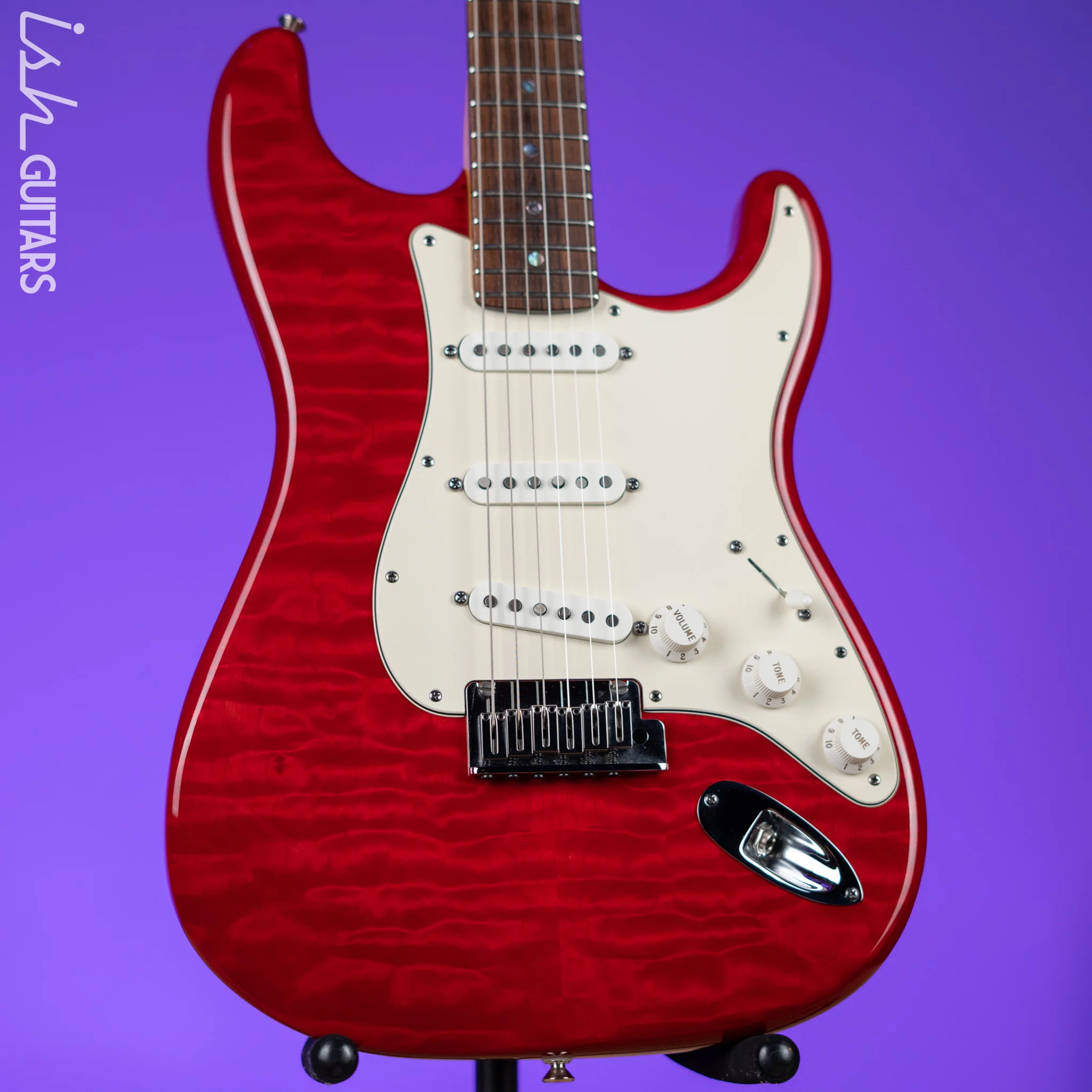 2012 Fender Custom Shop DLX Stratocaster Candy Red Quilt