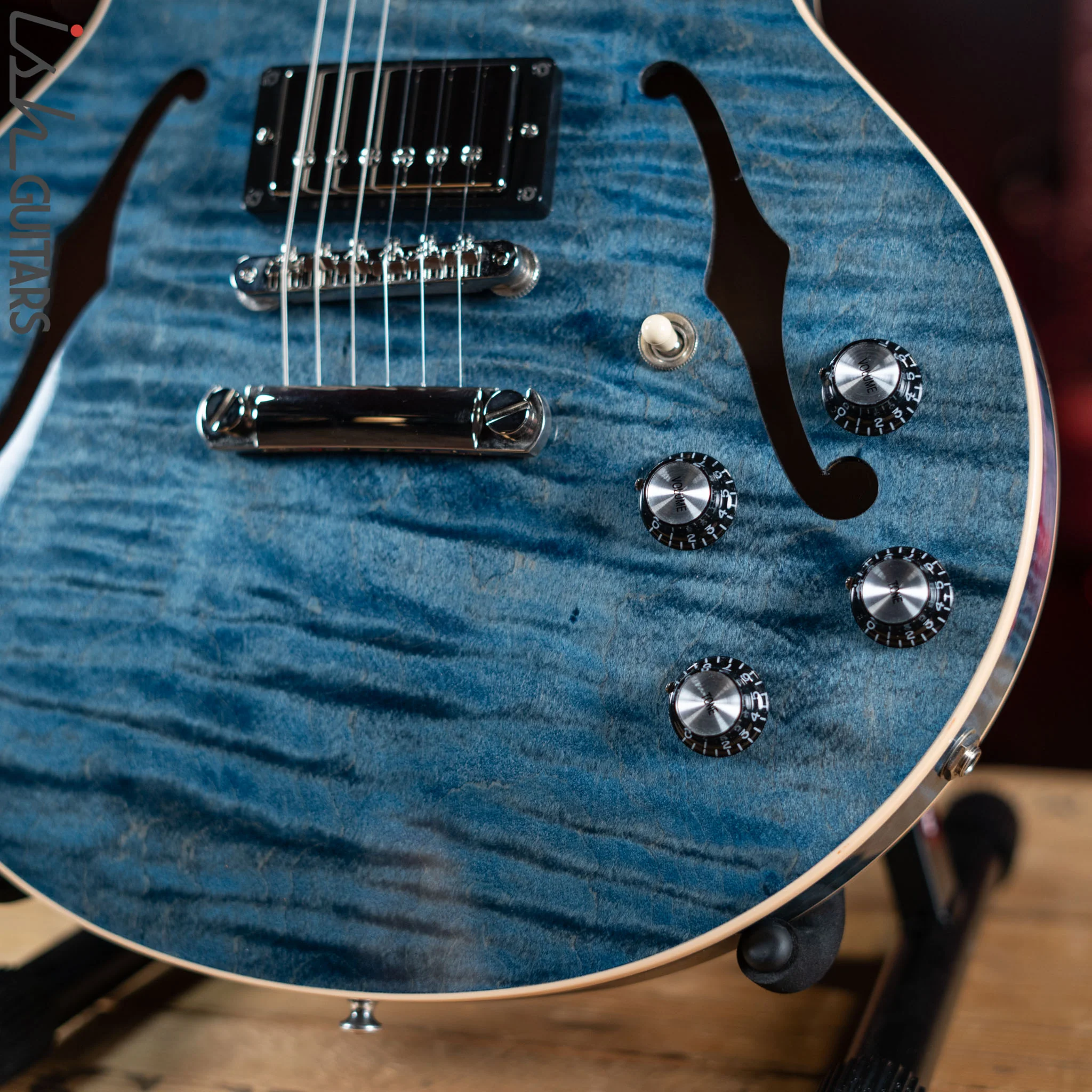 2012 Gibson Custom Shop Memphis ES-339 Quilted Stain Blue - Image 4