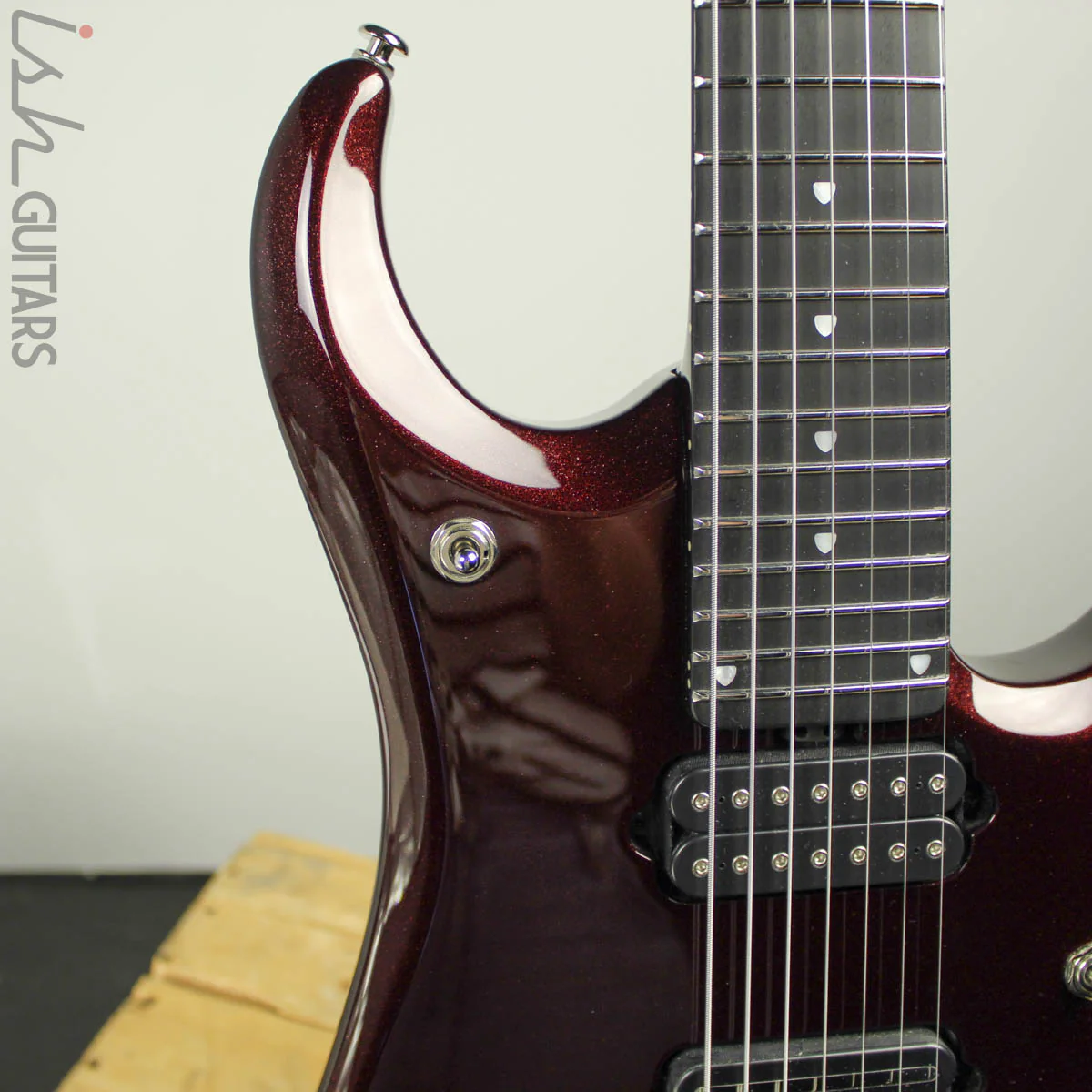 2013 Ernie Ball Music Man BFR JP-12 7 String Cherry Sugar - Image 3