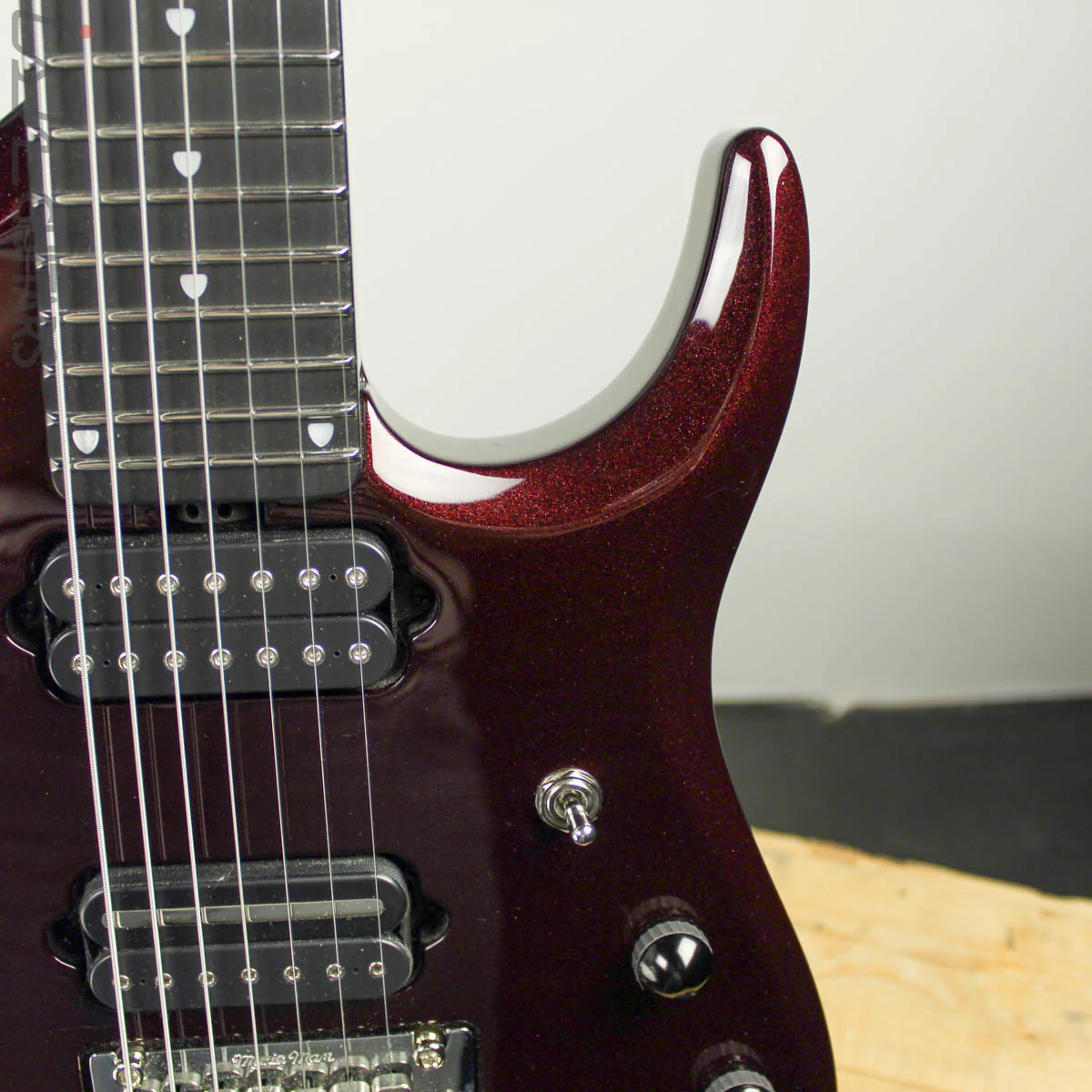 2013 Ernie Ball Music Man BFR JP-12 7 String Cherry Sugar - Image 4