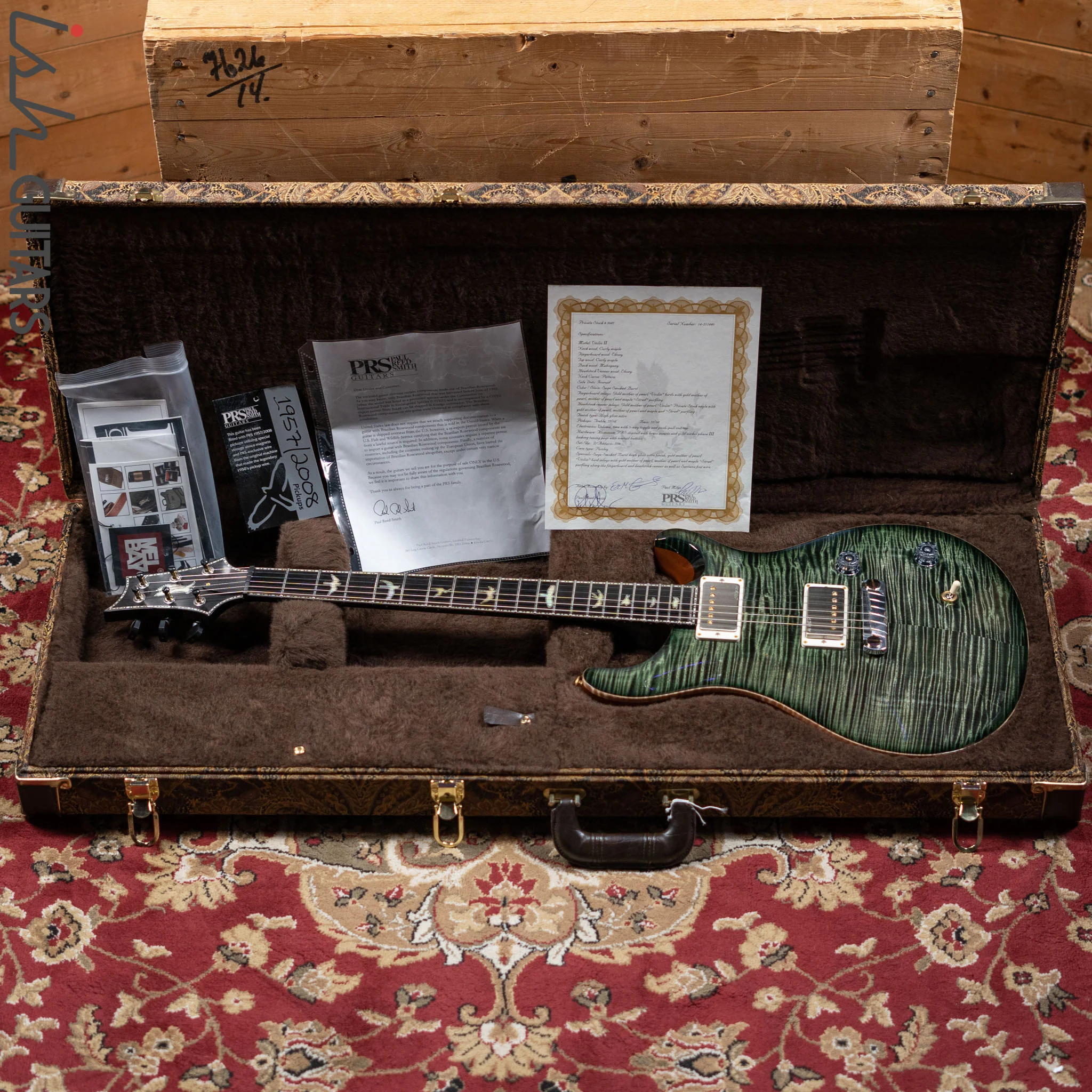 2014 PRS Private Stock Violin II Sage Smoked Burst - Image 17