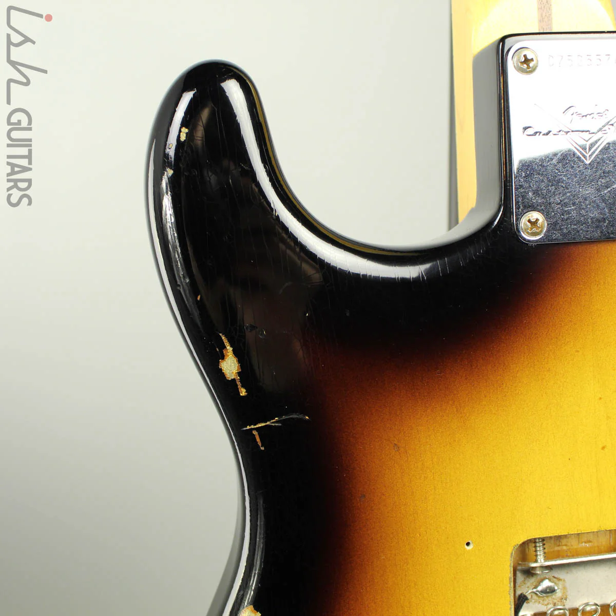 2015 Fender Strat Ancho Poblano Relic Custom Shop 2-Color Sunburst - Image 11
