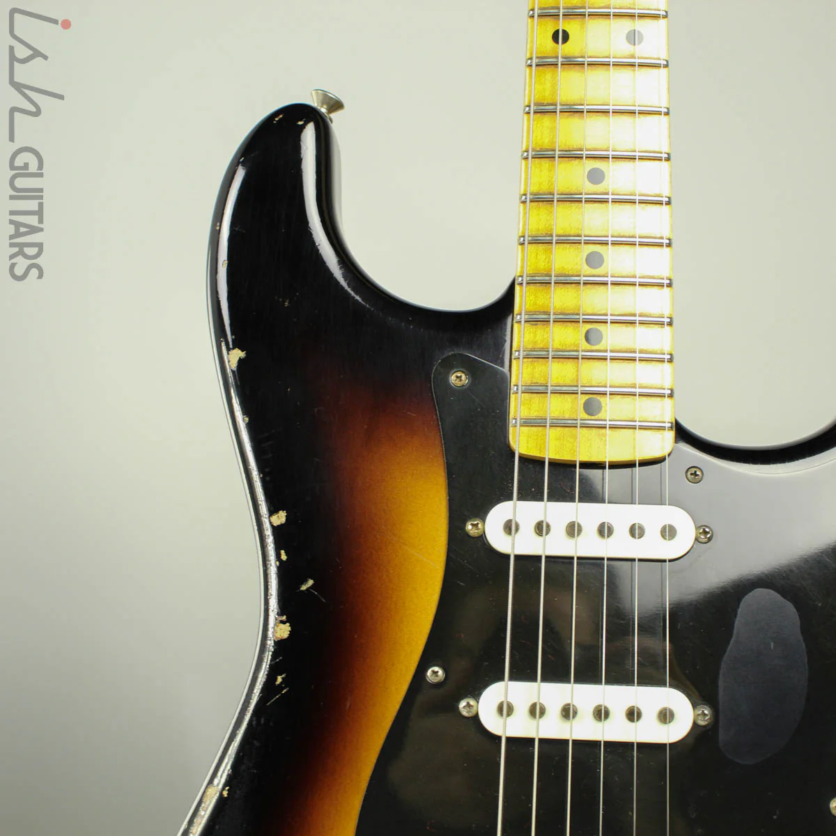 2015 Fender Strat Ancho Poblano Relic Custom Shop 2-Color Sunburst - Image 3