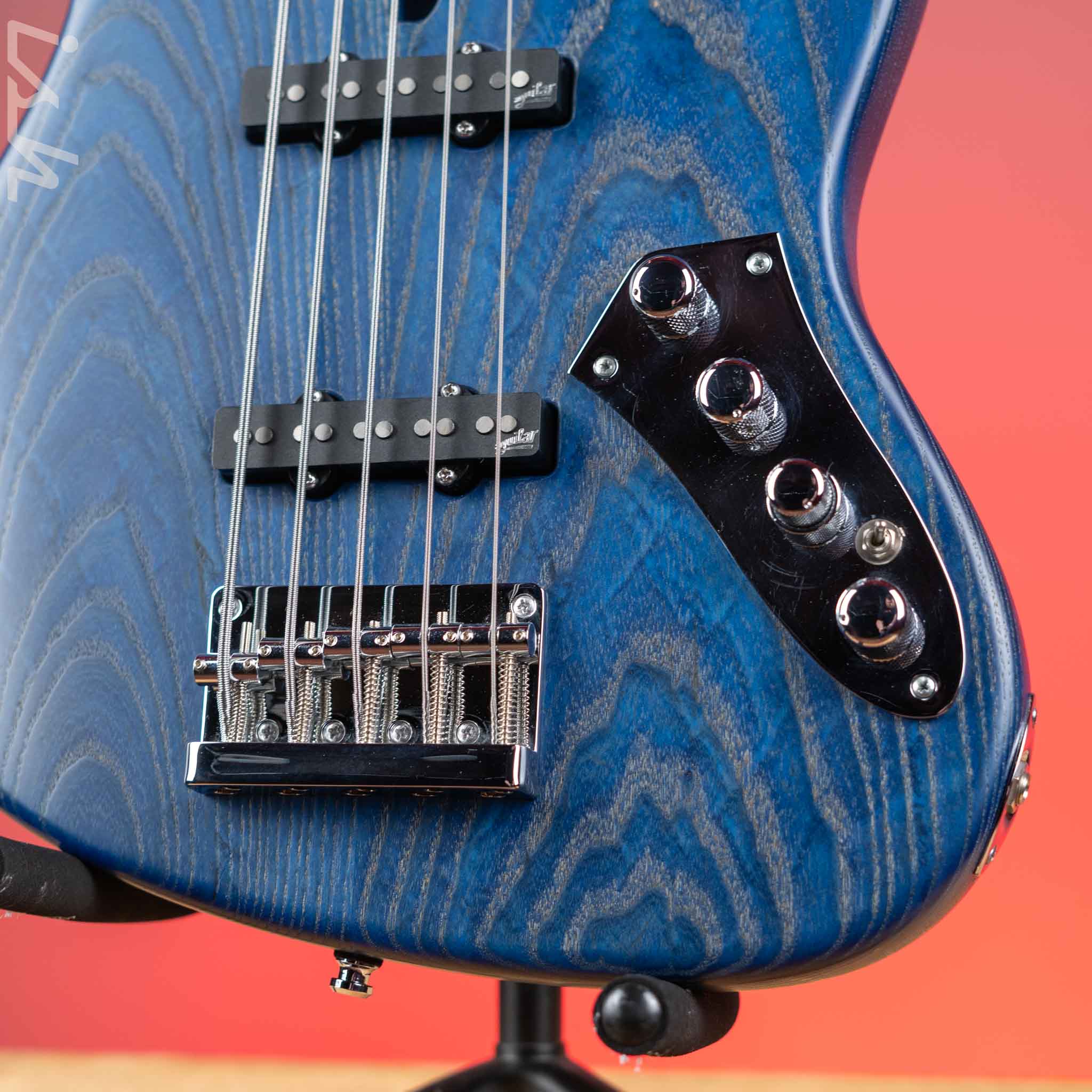 2015 Mayones Jabba 5 Custom Trans Blue - Image 4
