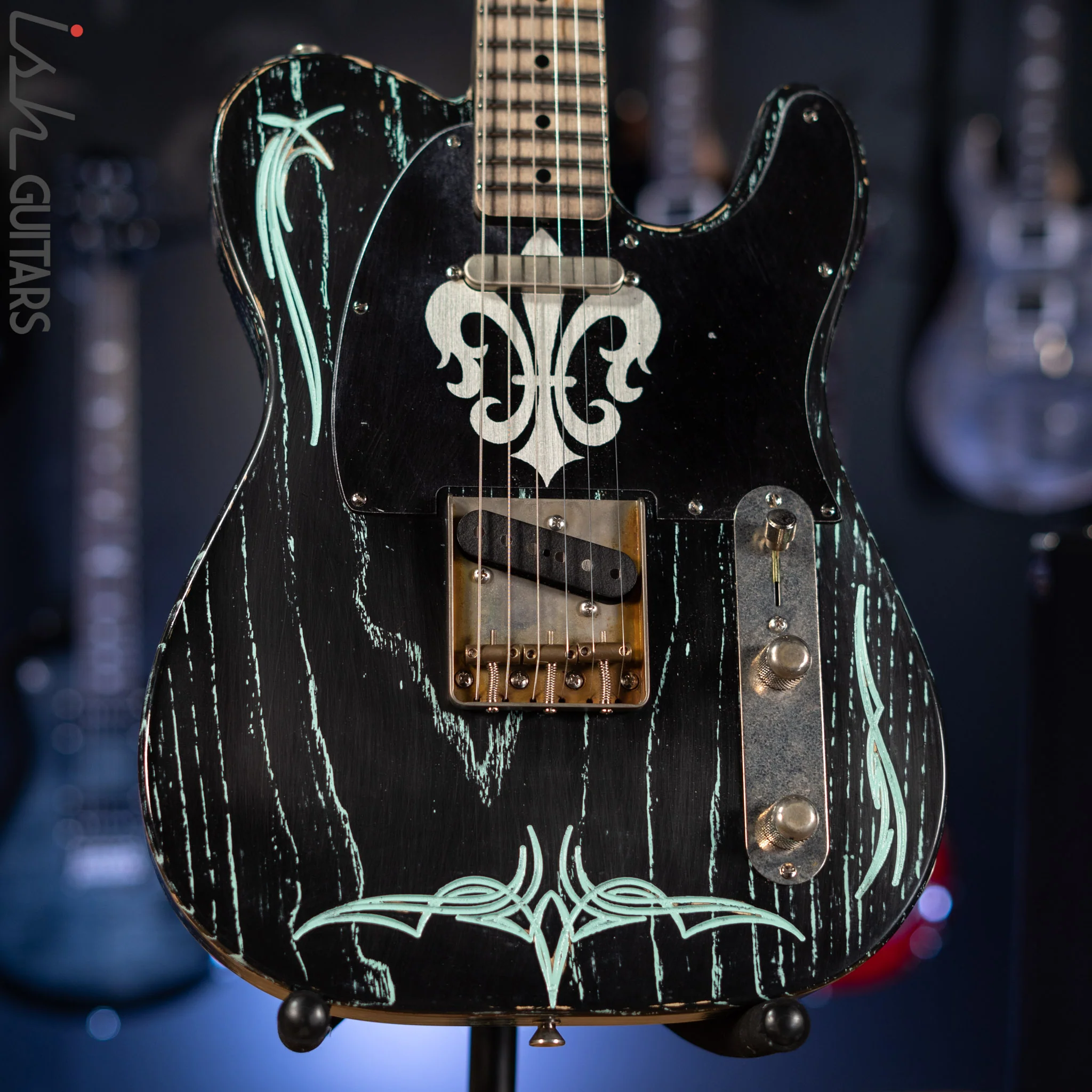 2015 Palir Pinstripe Titan Tele Aged Black/Kelly Green