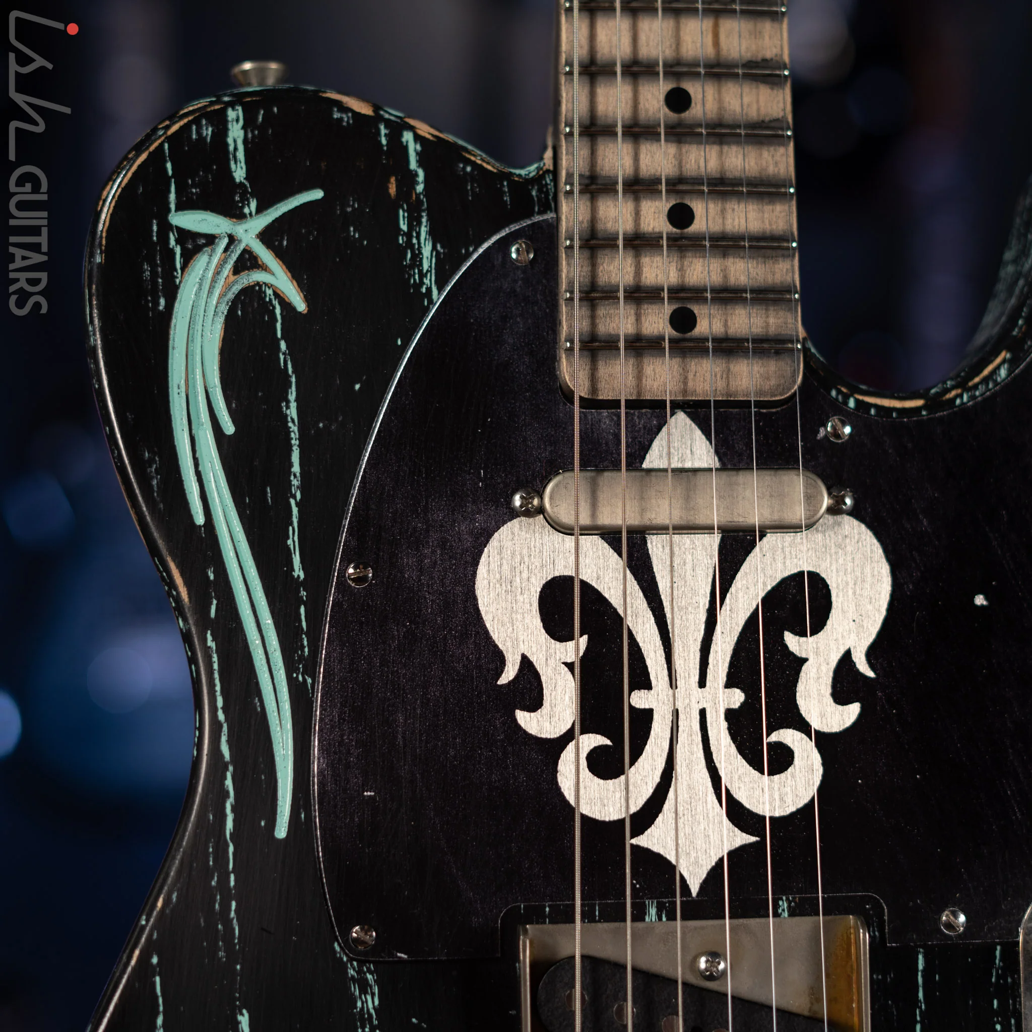 2015 Palir Pinstripe Titan Tele Aged Black/Kelly Green - Image 3