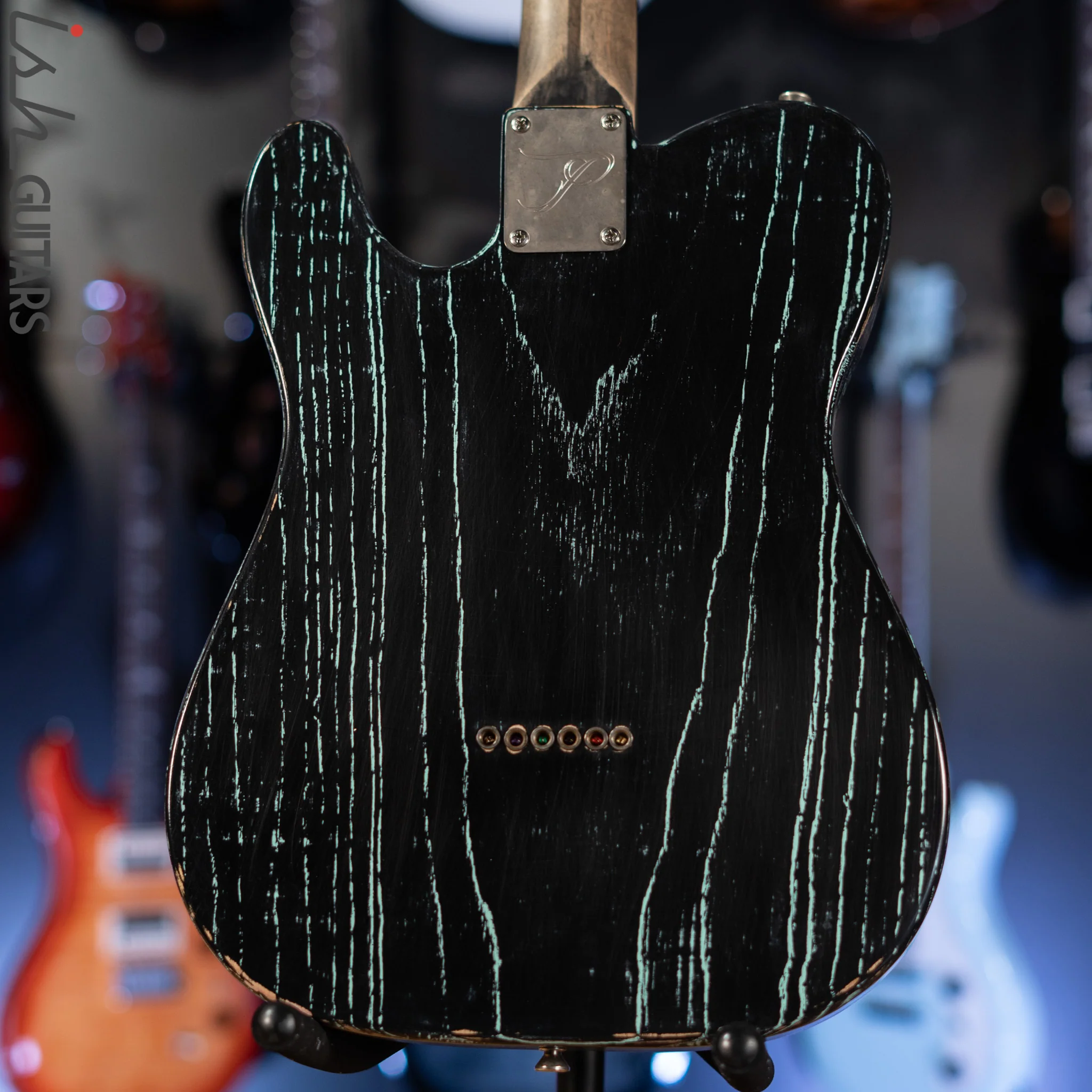 2015 Palir Pinstripe Titan Tele Aged Black/Kelly Green - Image 8