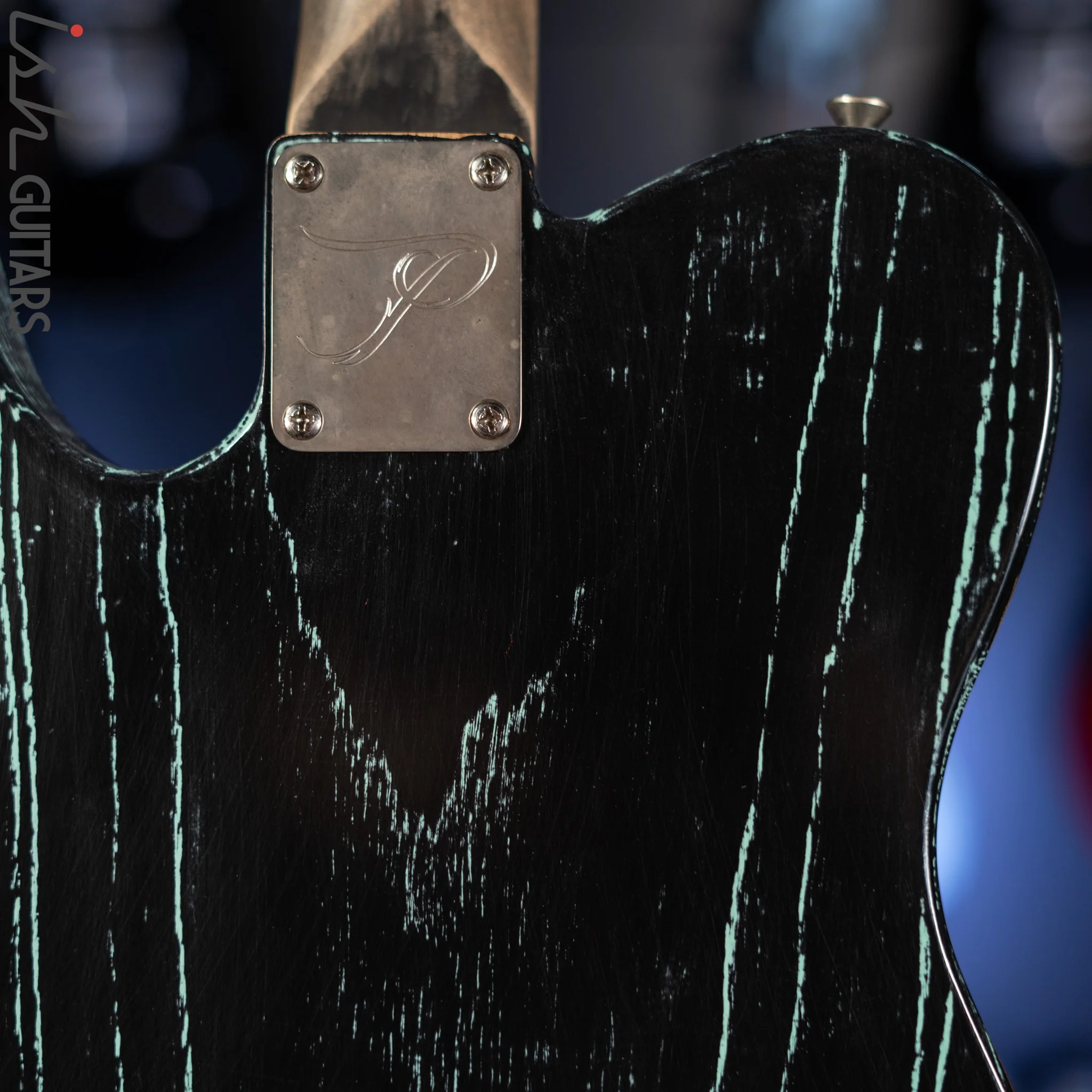 2015 Palir Pinstripe Titan Tele Aged Black/Kelly Green - Image 9