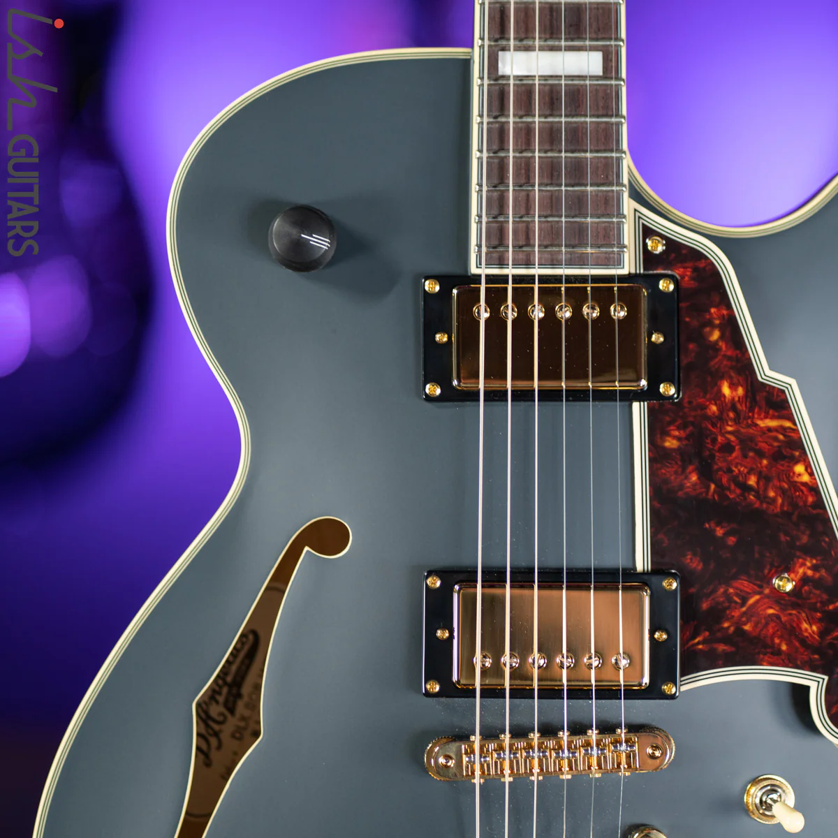 2016 D’Angelico Deluxe Signed by Bob Weir SS Signature Matte Stone - Image 3