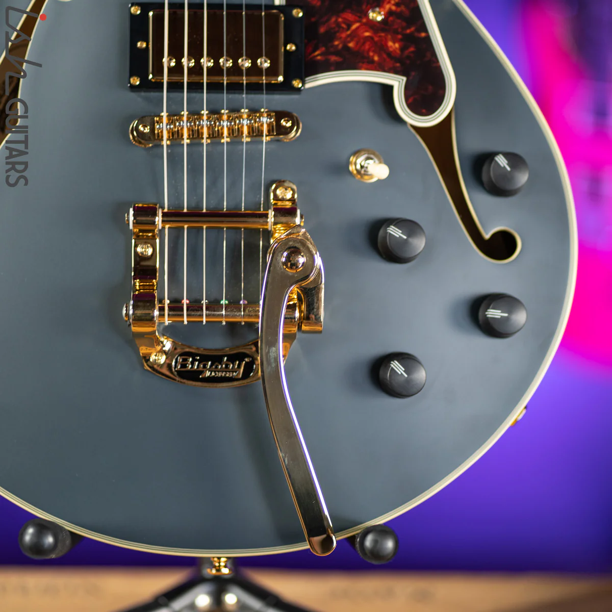 2016 D’Angelico Deluxe Signed by Bob Weir SS Signature Matte Stone - Image 4