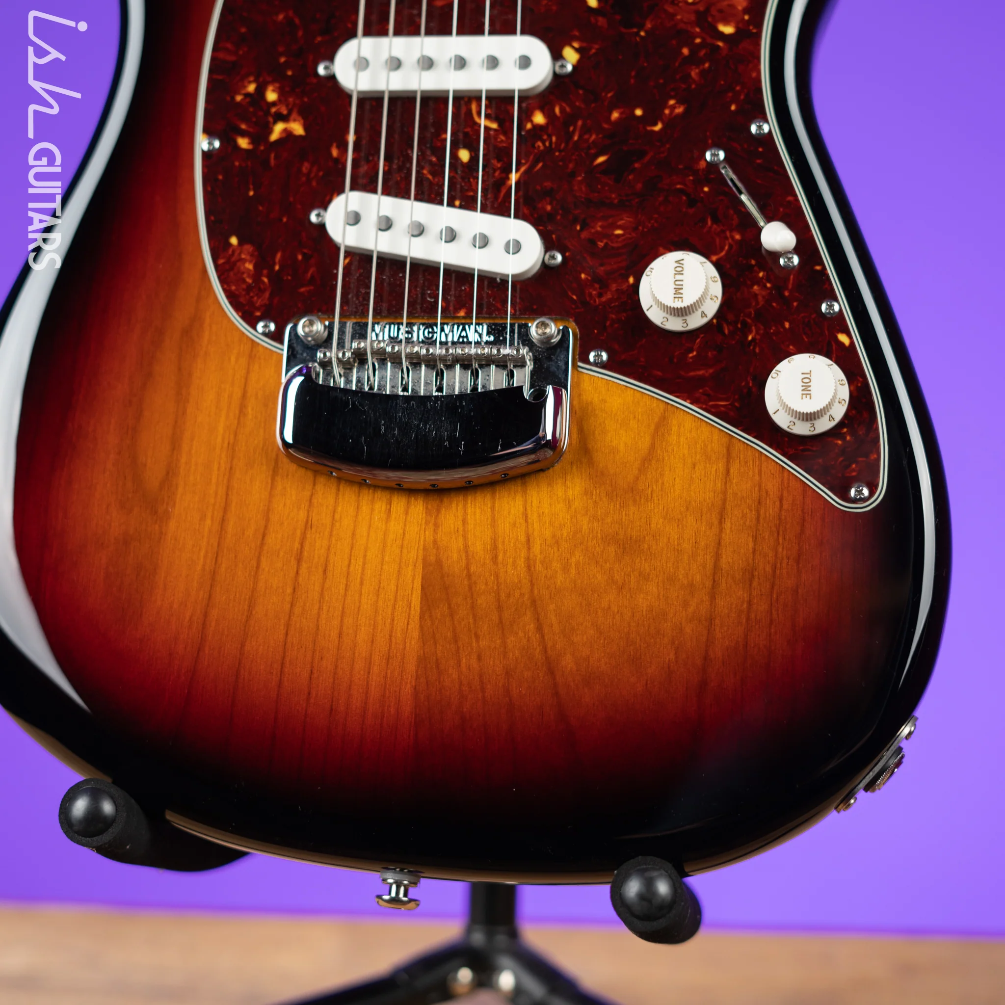 2016 Ernie Ball Music Man Cutlass SSS Vintage Sunburst - Image 4